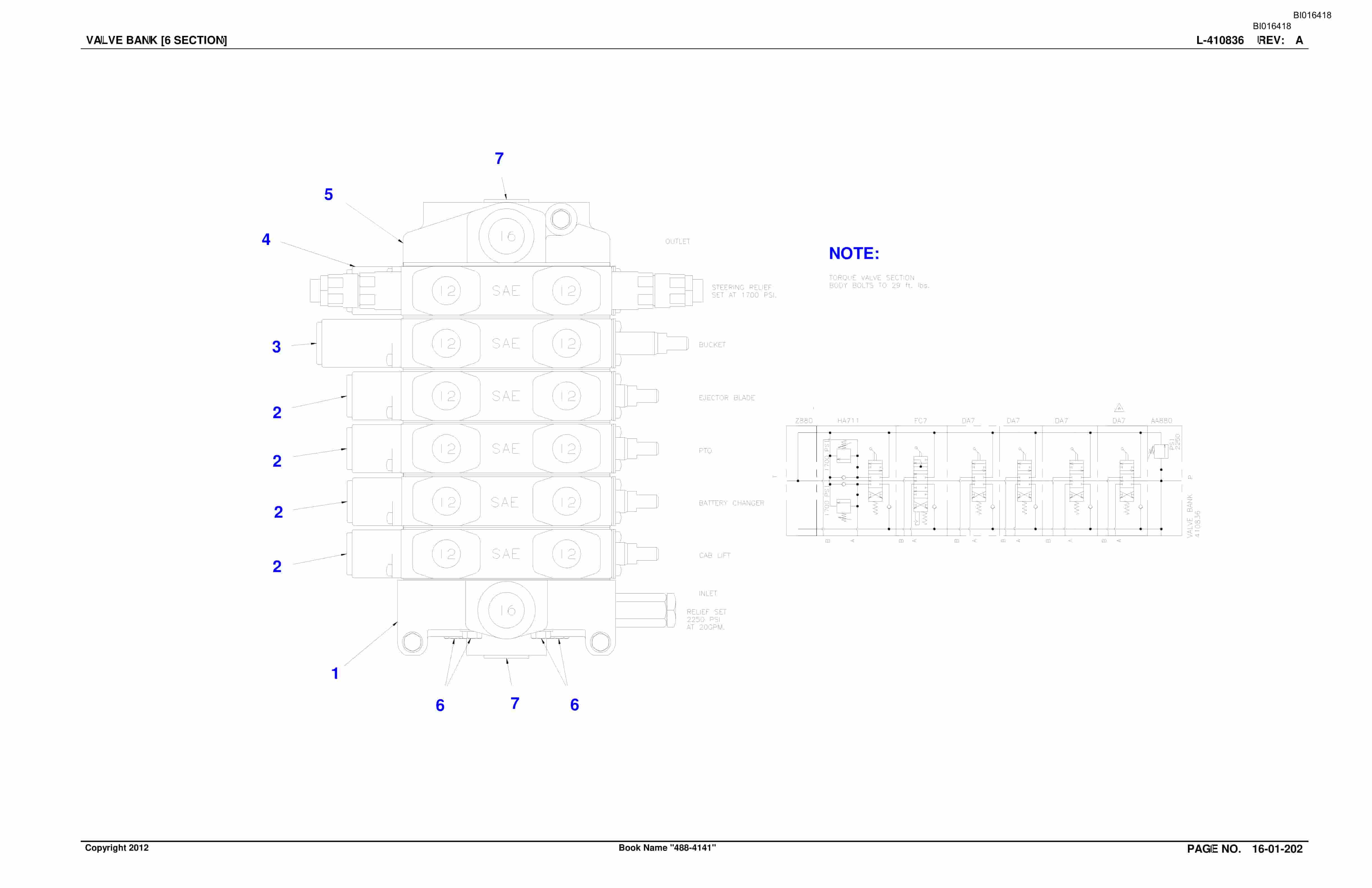 Bucyrus SU488 Scoop Parts Catalog BI016418-4