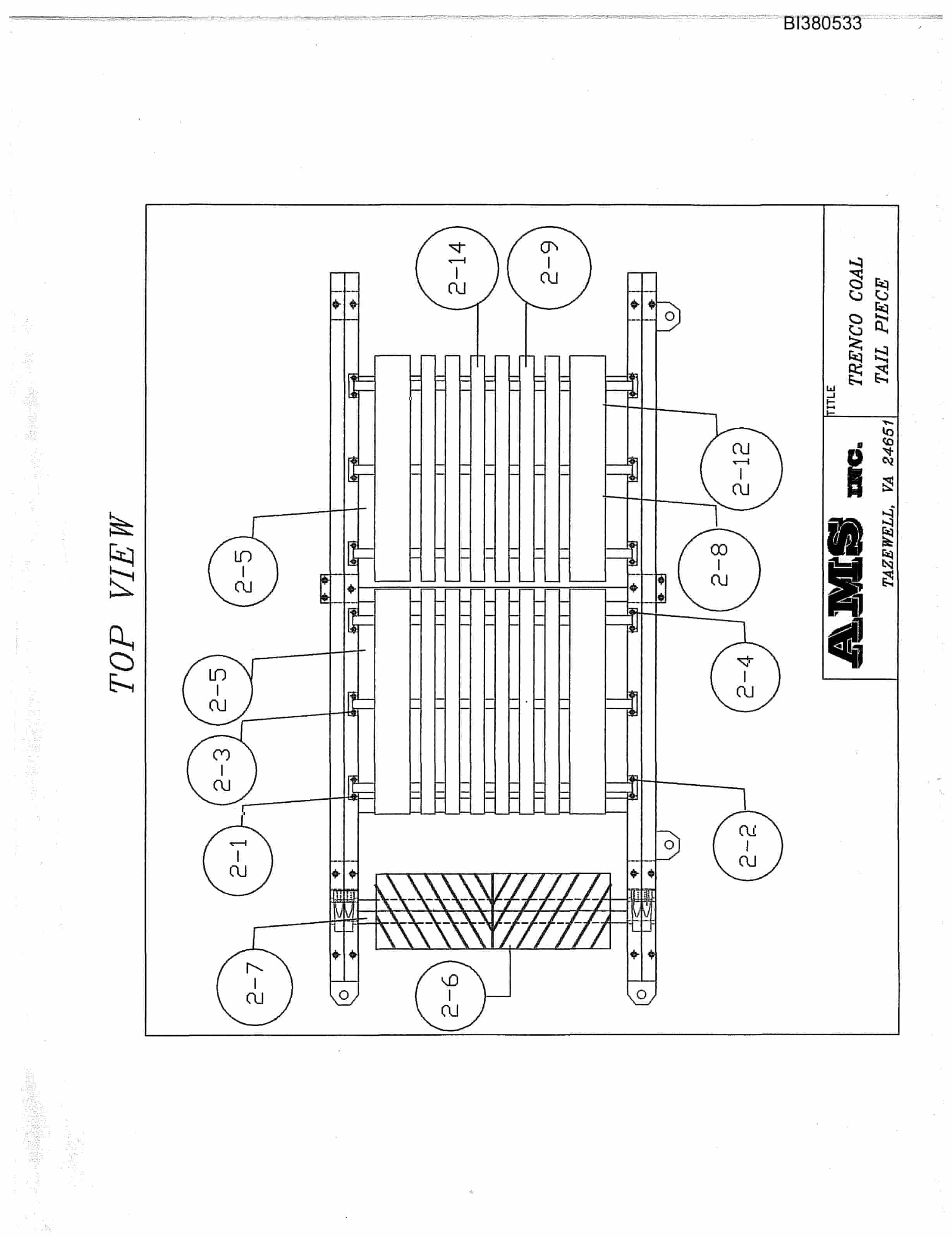 Bucyrus Tailpiece Parts Catalog BI380533-3