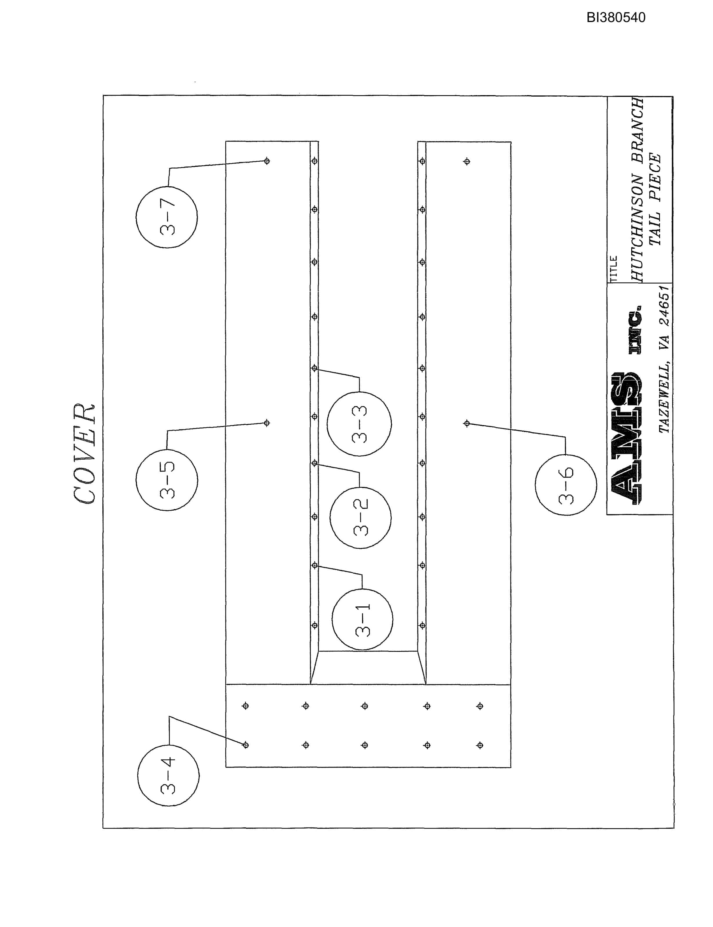Bucyrus Tailpiece Parts Catalog BI380540-5