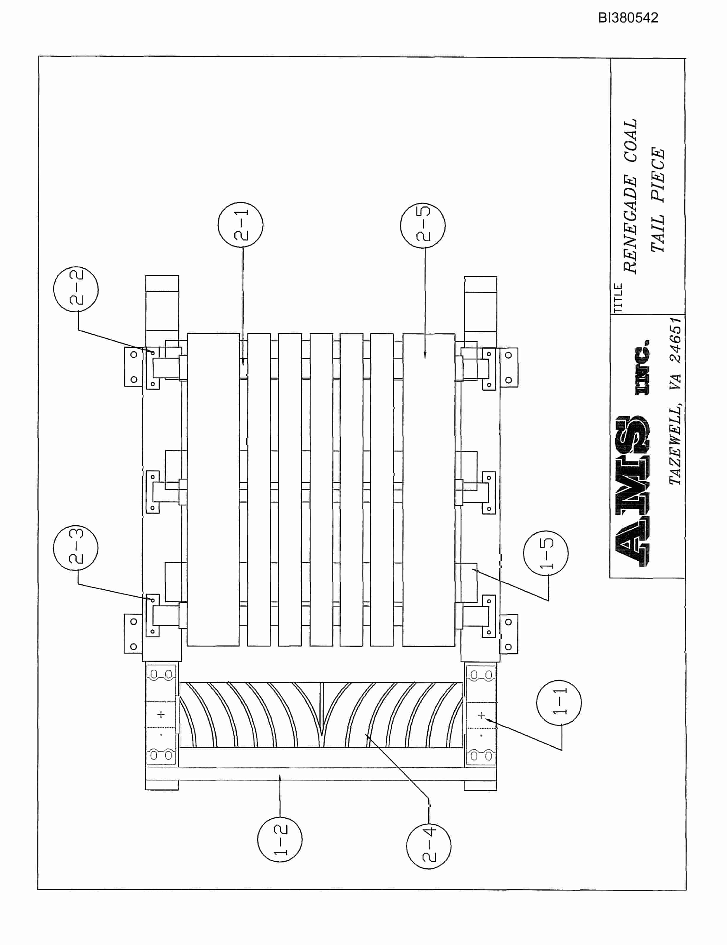 Bucyrus Tailpiece Parts Catalog BI380542-4