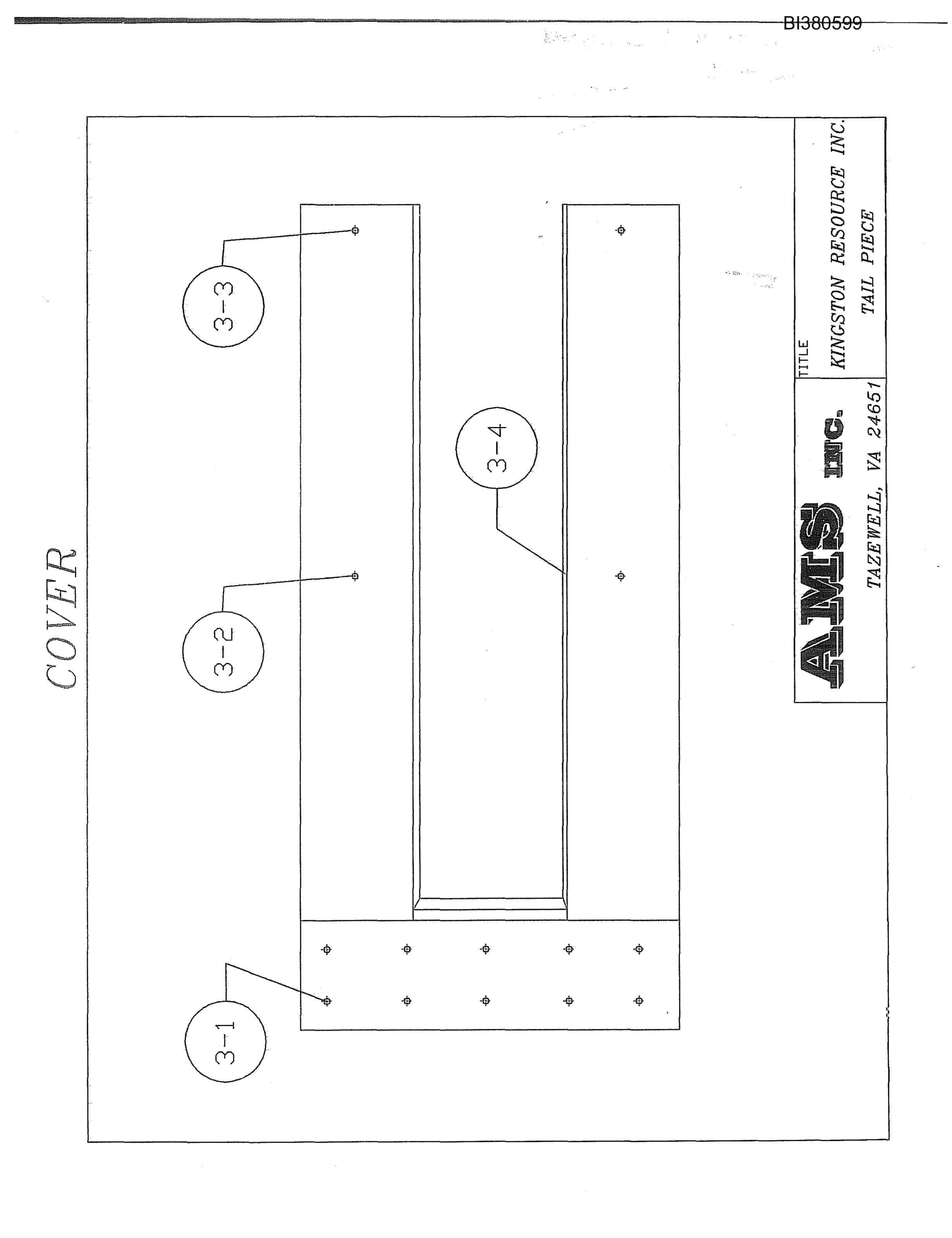Bucyrus Tailpiece Parts Catalog BI380599-3