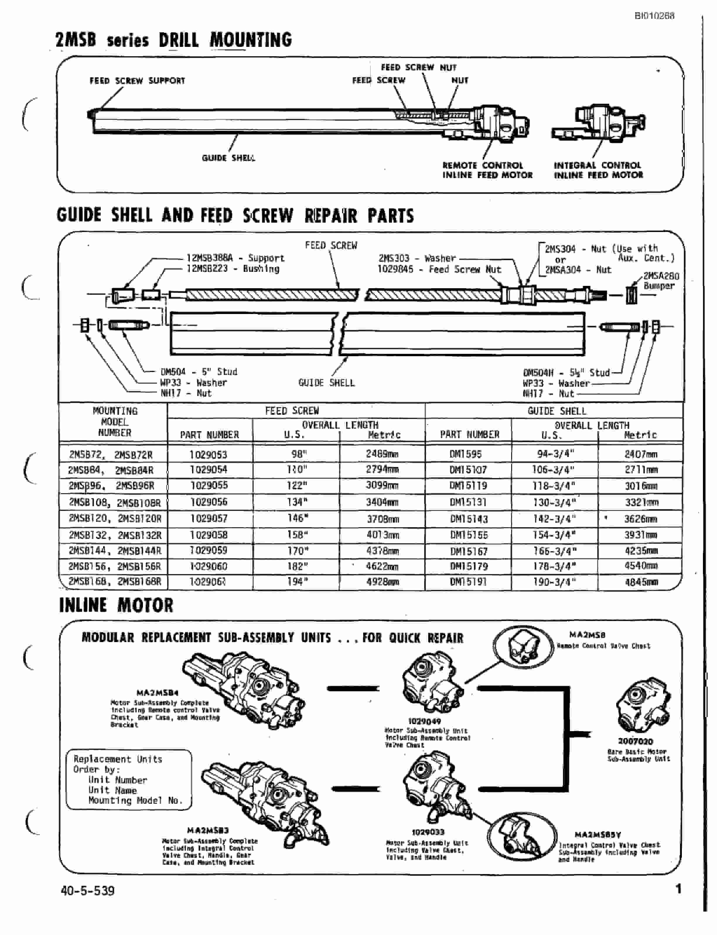 Bucyrus Twin Ring Drill Parts Catalog BI010268-2