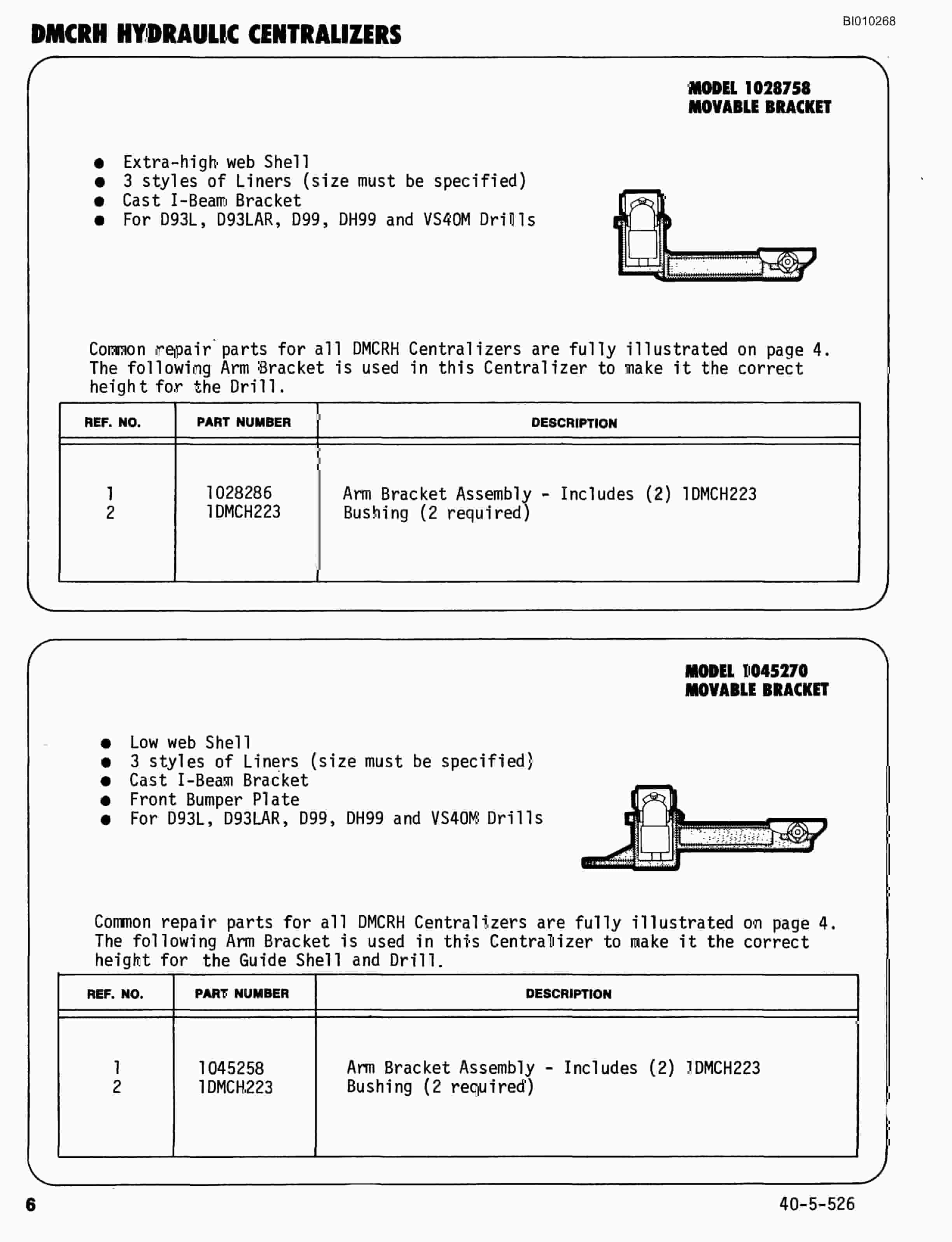 Bucyrus Twin Ring Drill Parts Catalog BI010268-4