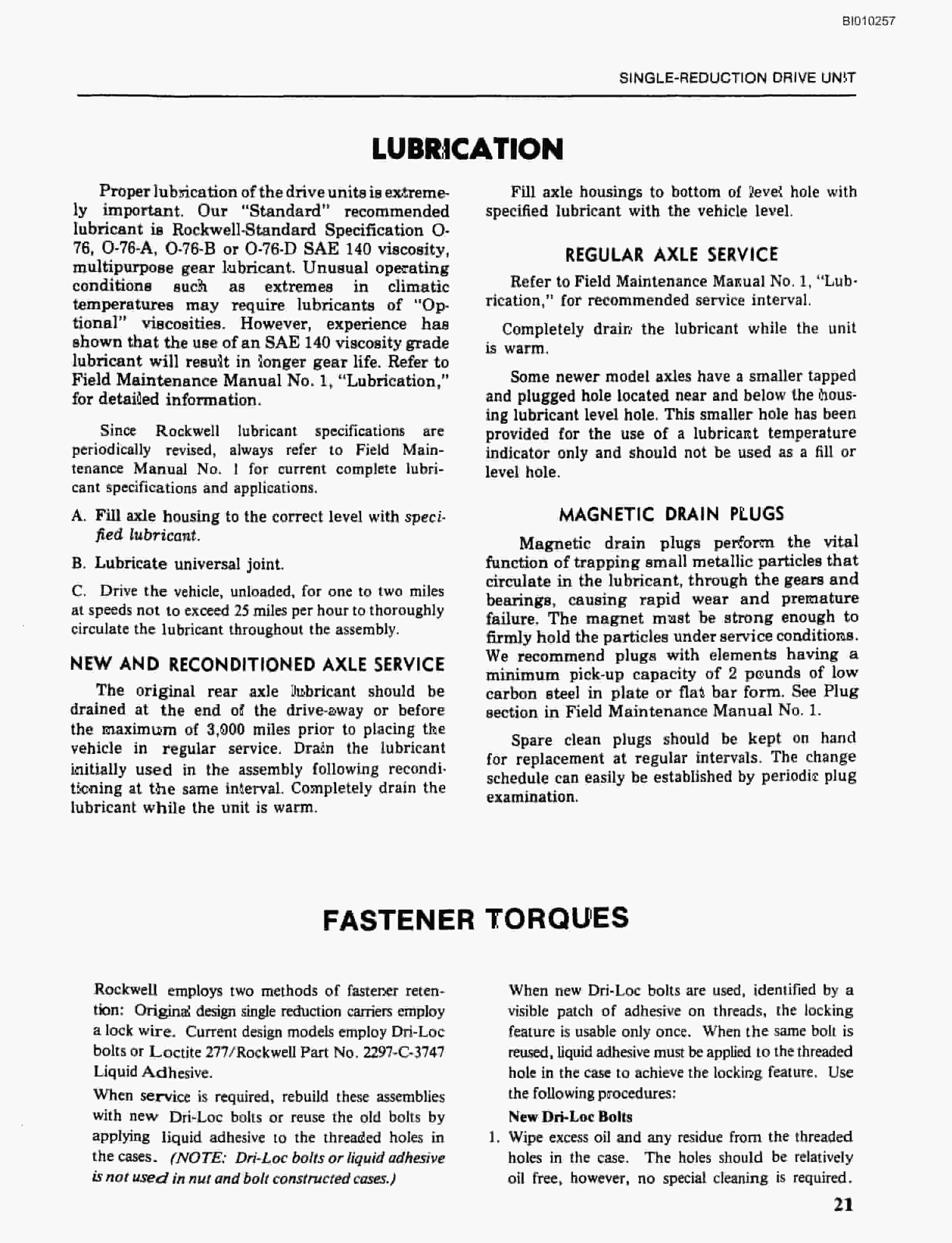 Bucyrus Universal III Drill Carrier Parts Catalog BI010257-3