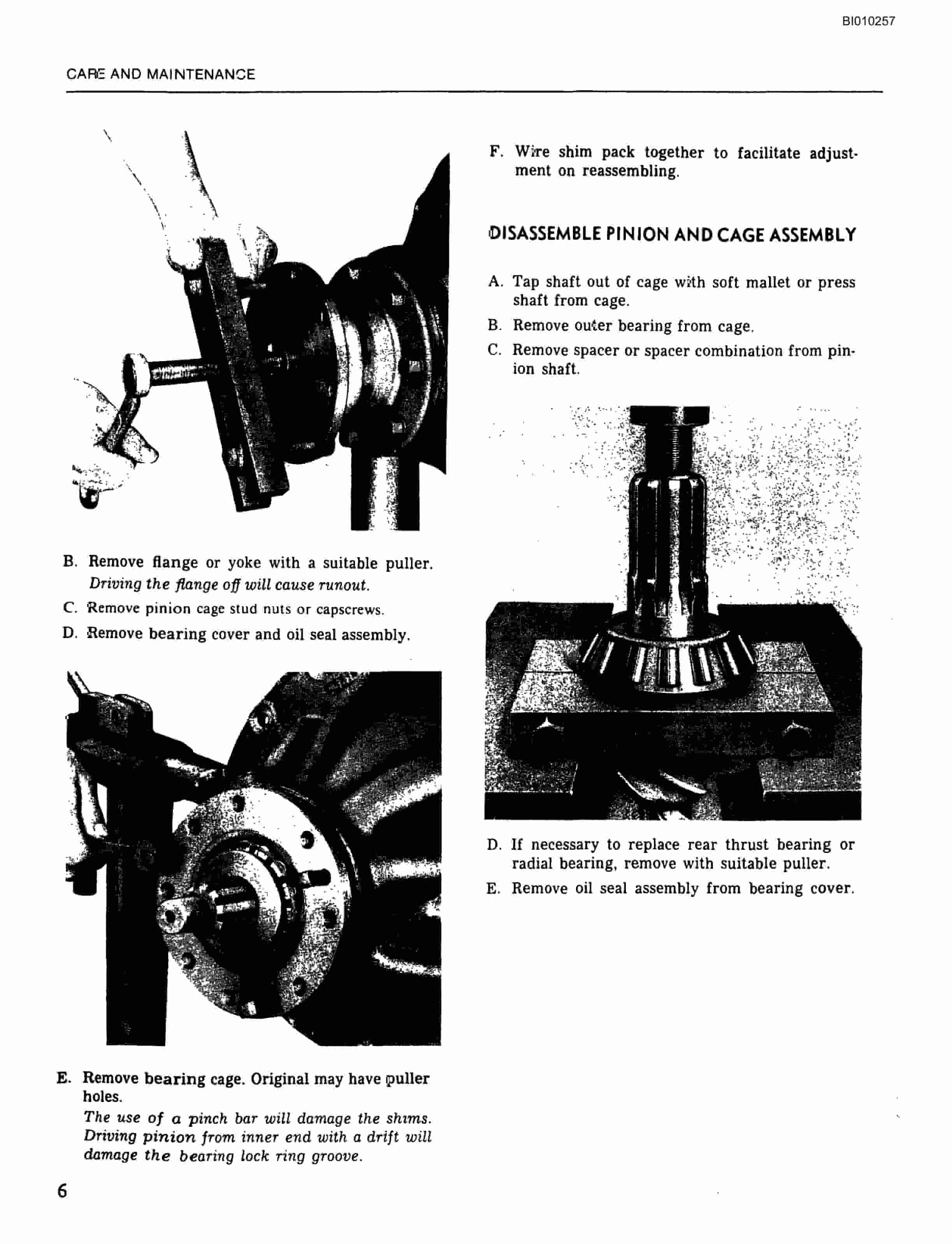 Bucyrus Universal III Drill Carrier Parts Catalog BI010257-5
