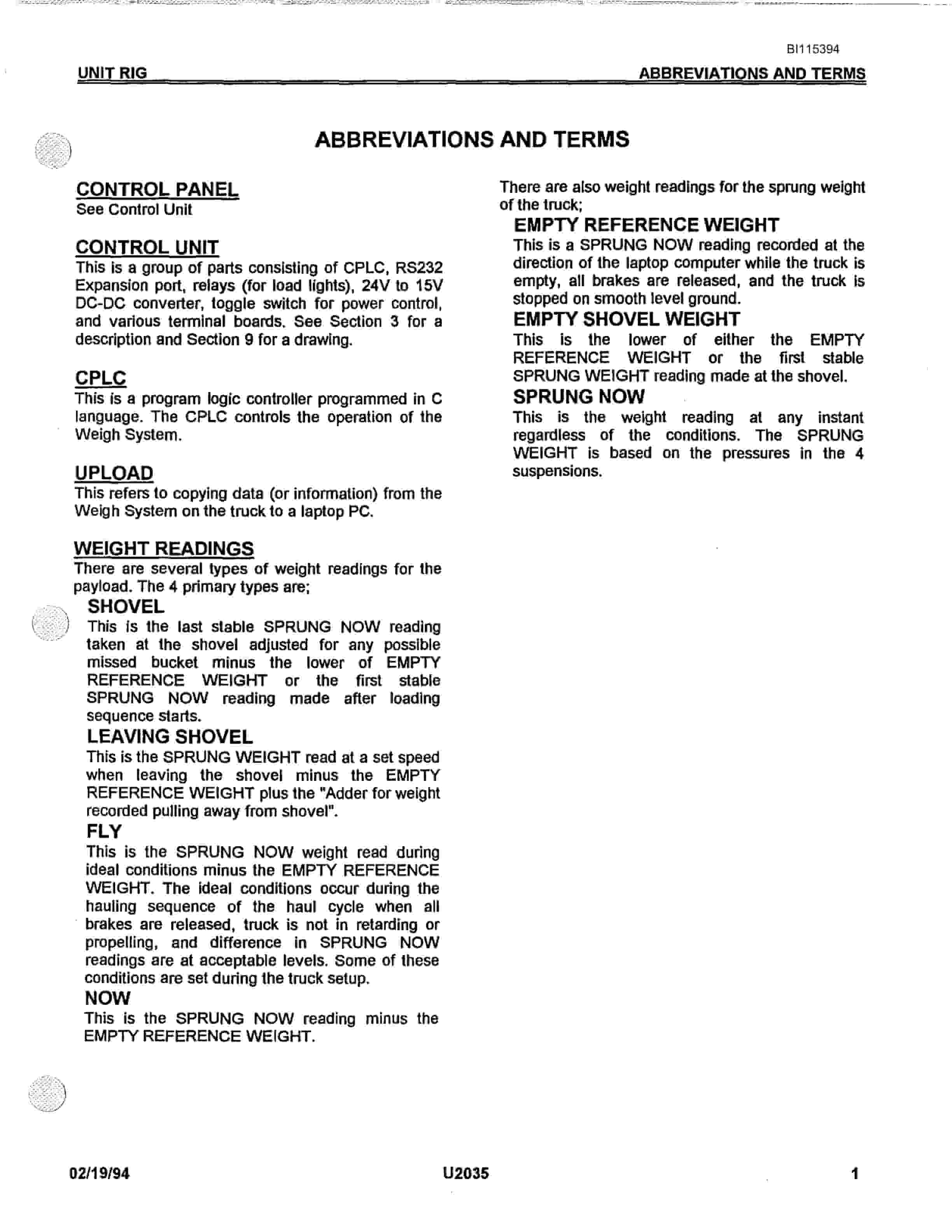 Bucyrus UTOC20 Technical Manual BI115394-4