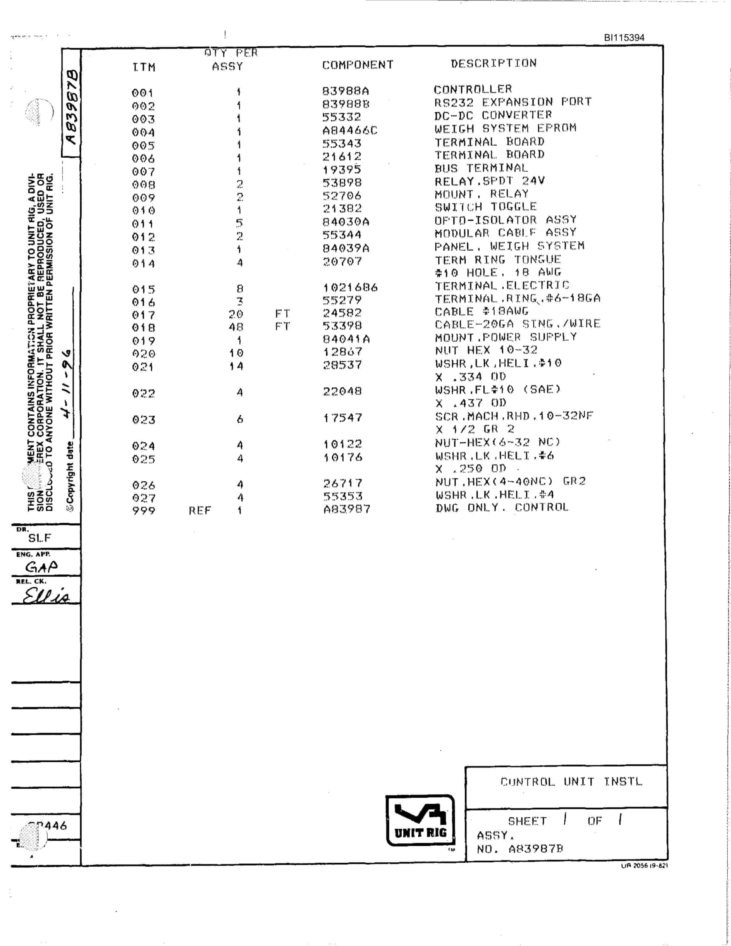 Bucyrus UTOC20 Technical Manual BI115394-5
