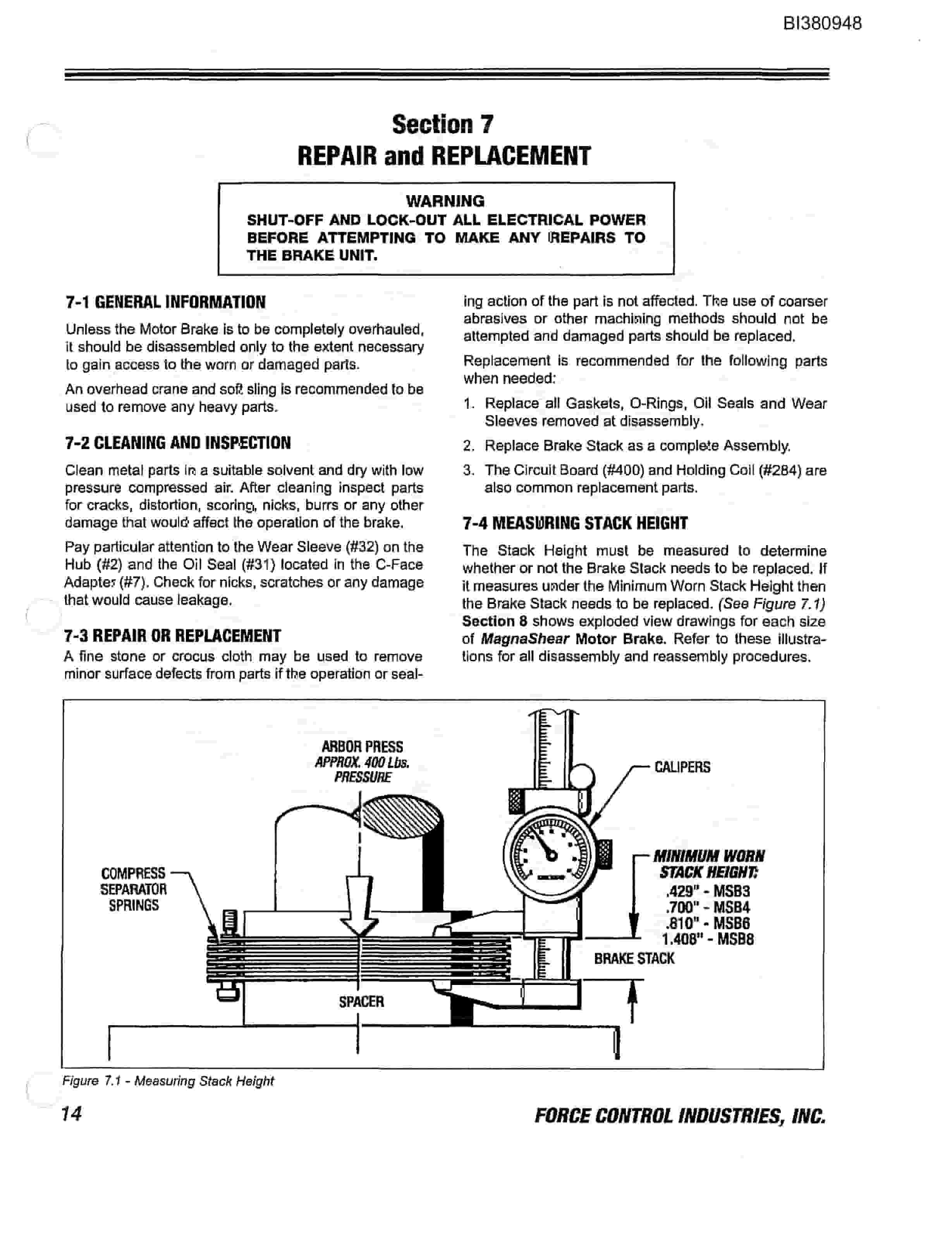 Bucyrus VFD Controler For Constant Tension Winch Parts Catalog BI380948-2