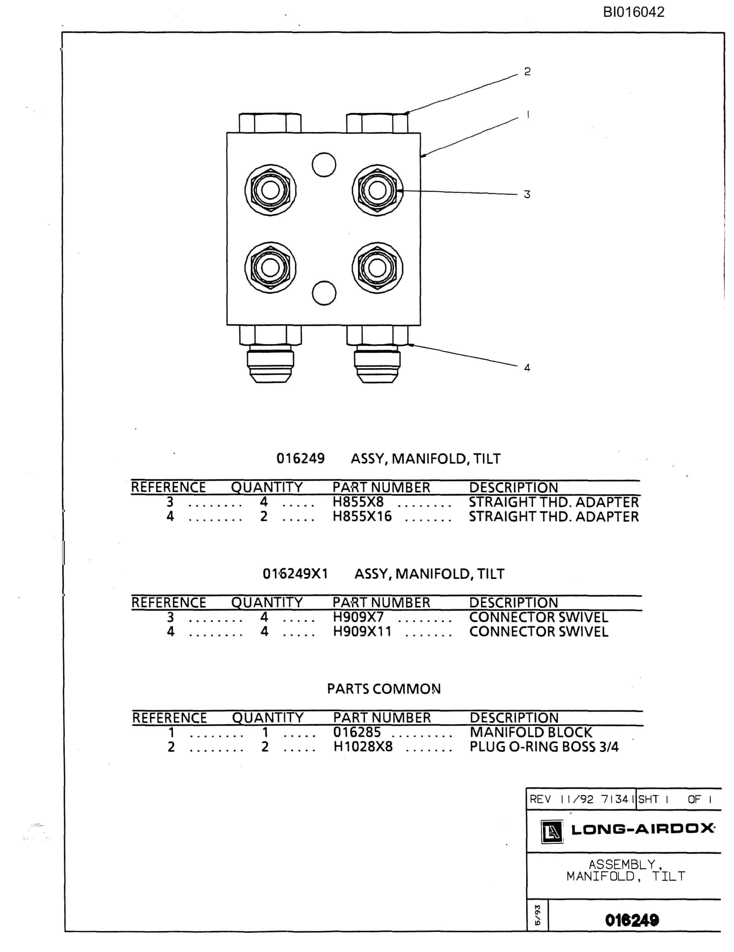Bucyrus VT630 Parts Catalog BI016042-5