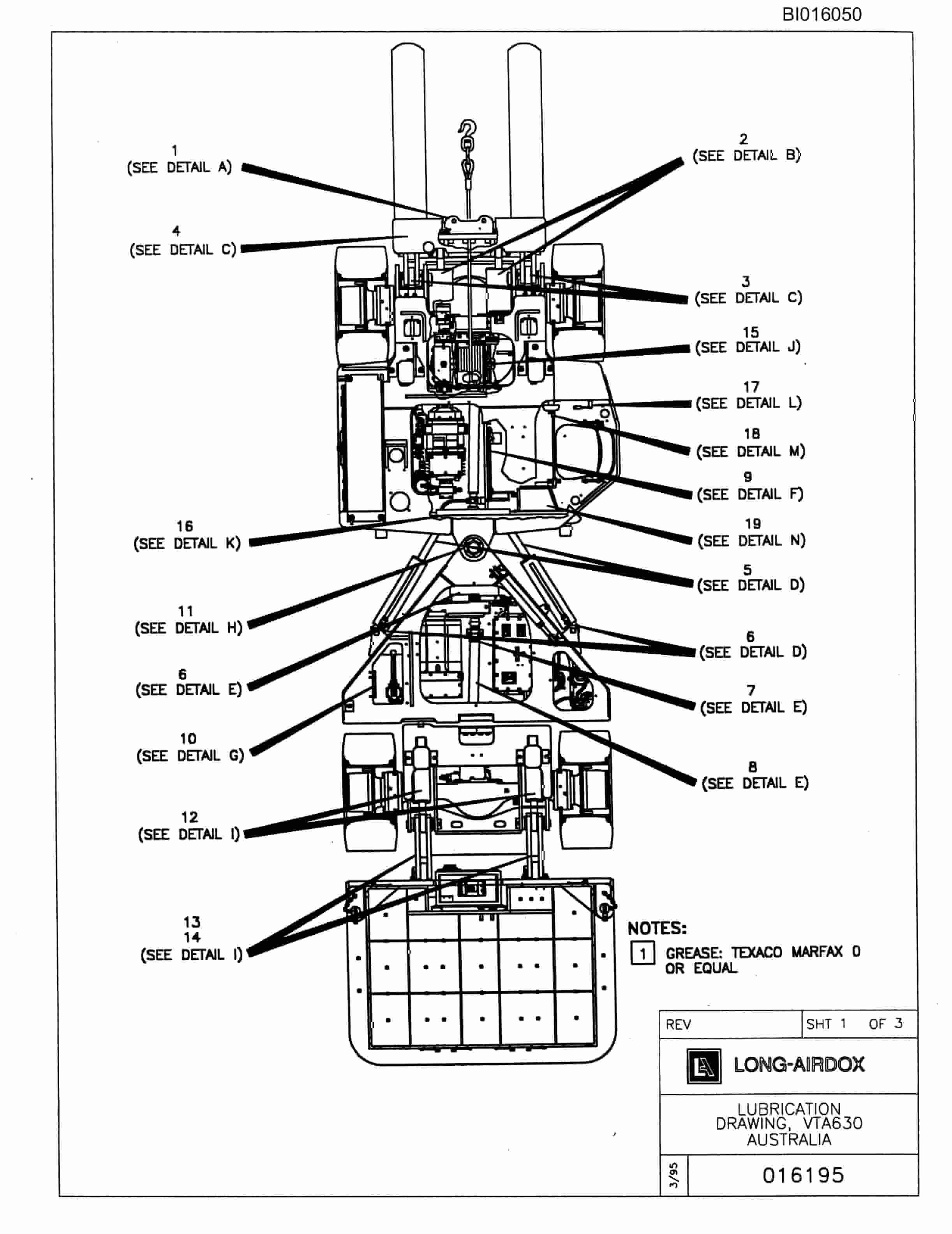 Bucyrus VT630 Parts Catalog BI016050-3