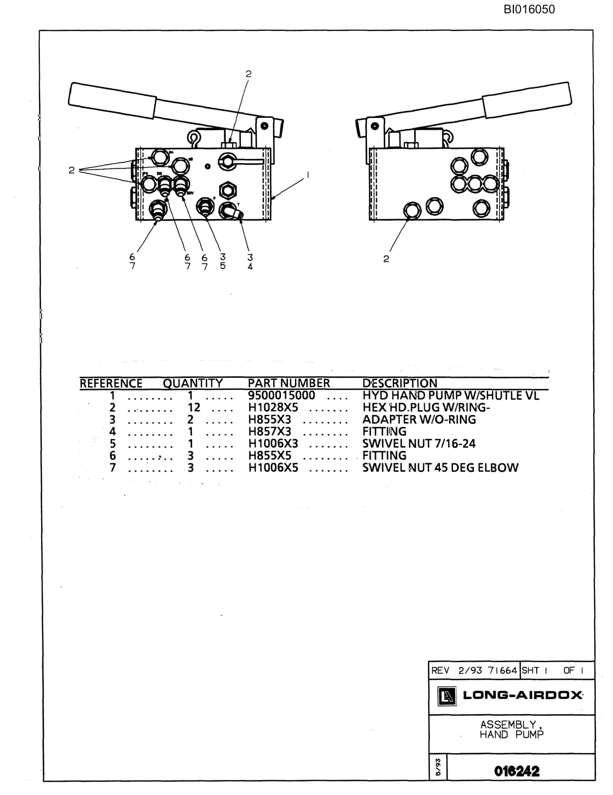 Bucyrus VT630 Parts Catalog BI016050-5