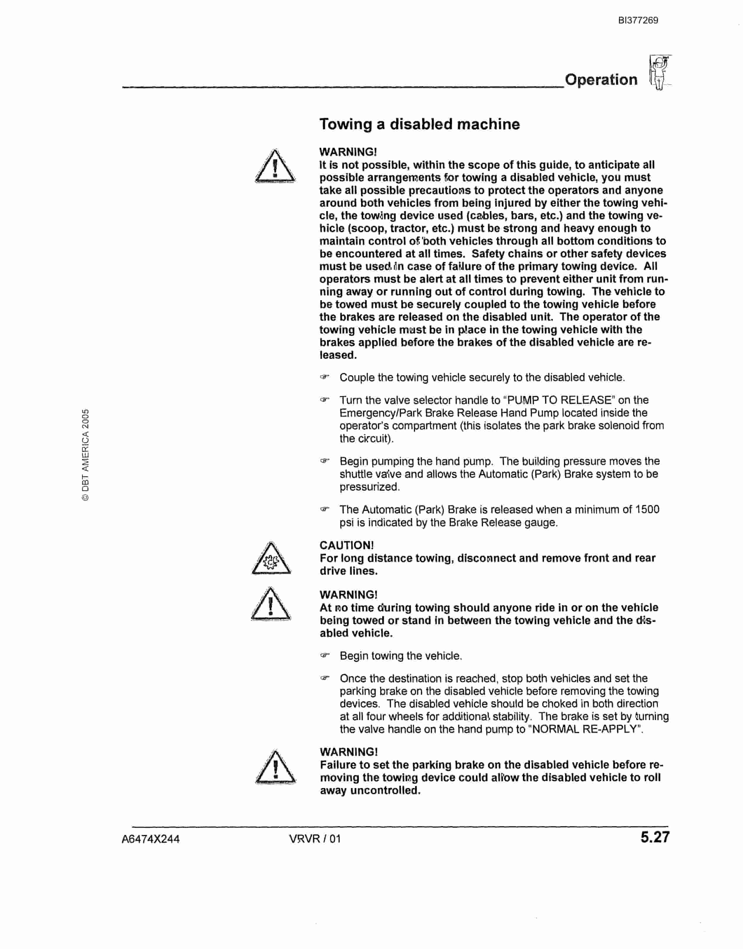 Bucyrus VT650 Versatrac Technical Manual BI377269-2