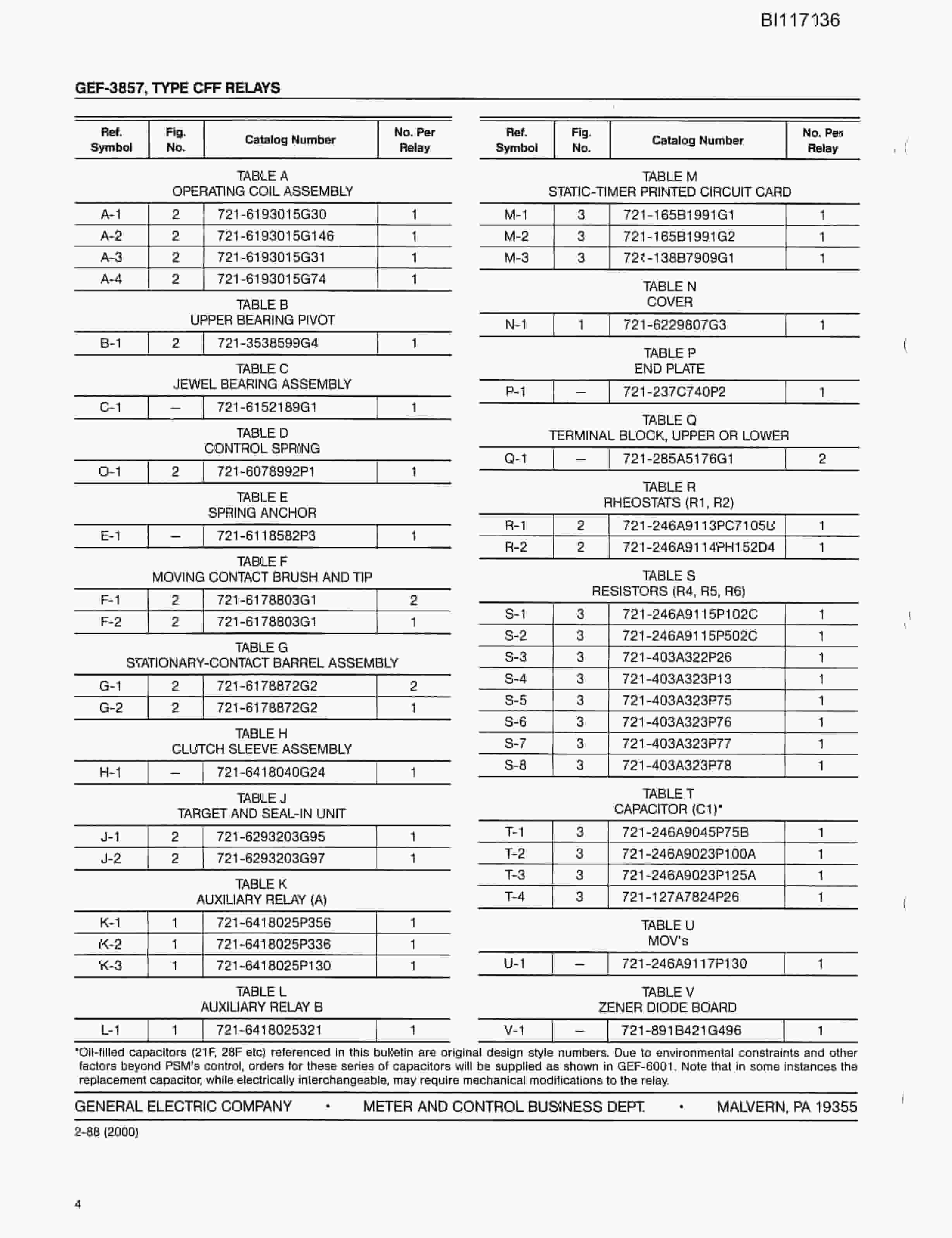 Bucyrus W2000 Dragline Parts Catalog BI117136-4