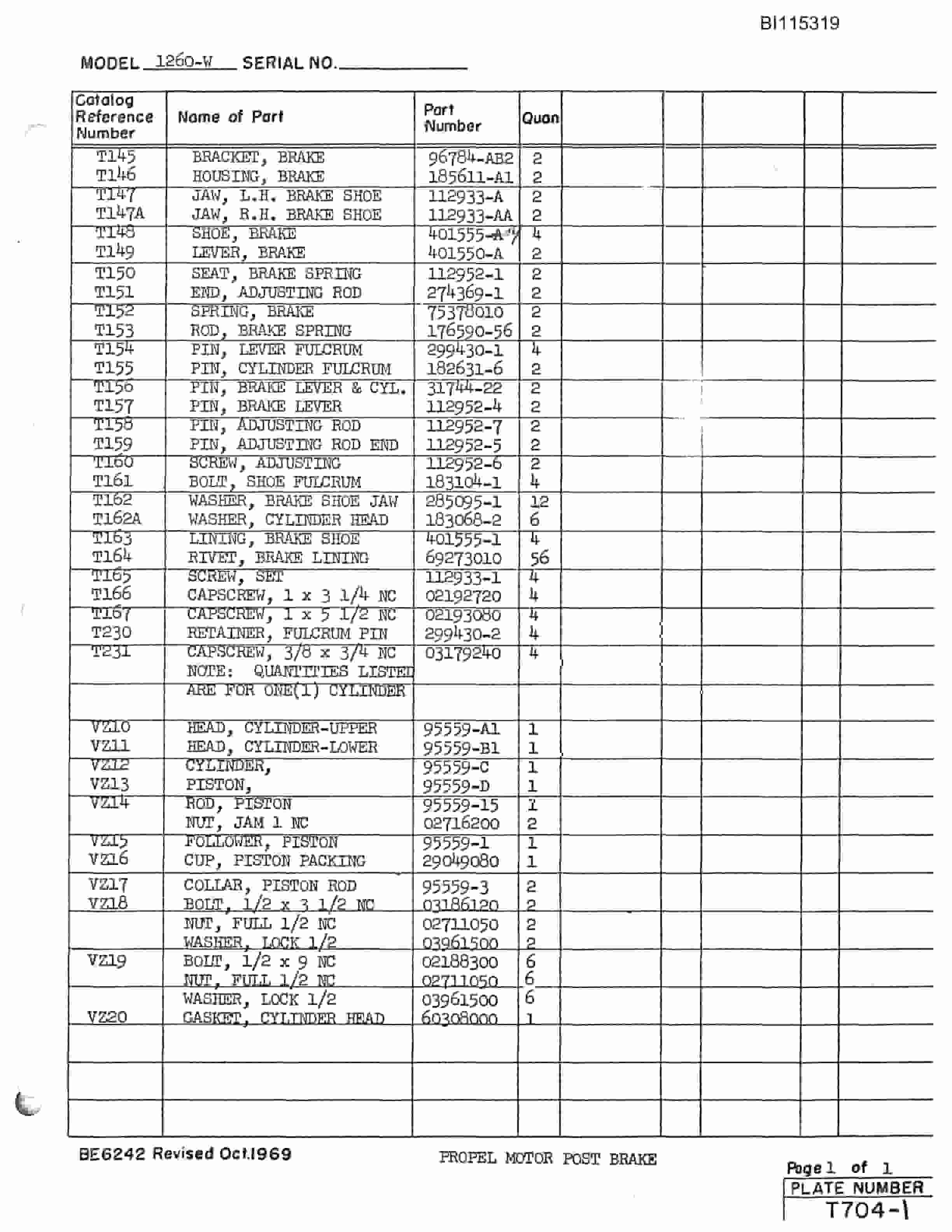Caterpillar 1260W Walking Dragline Parts Manual BI115319-4