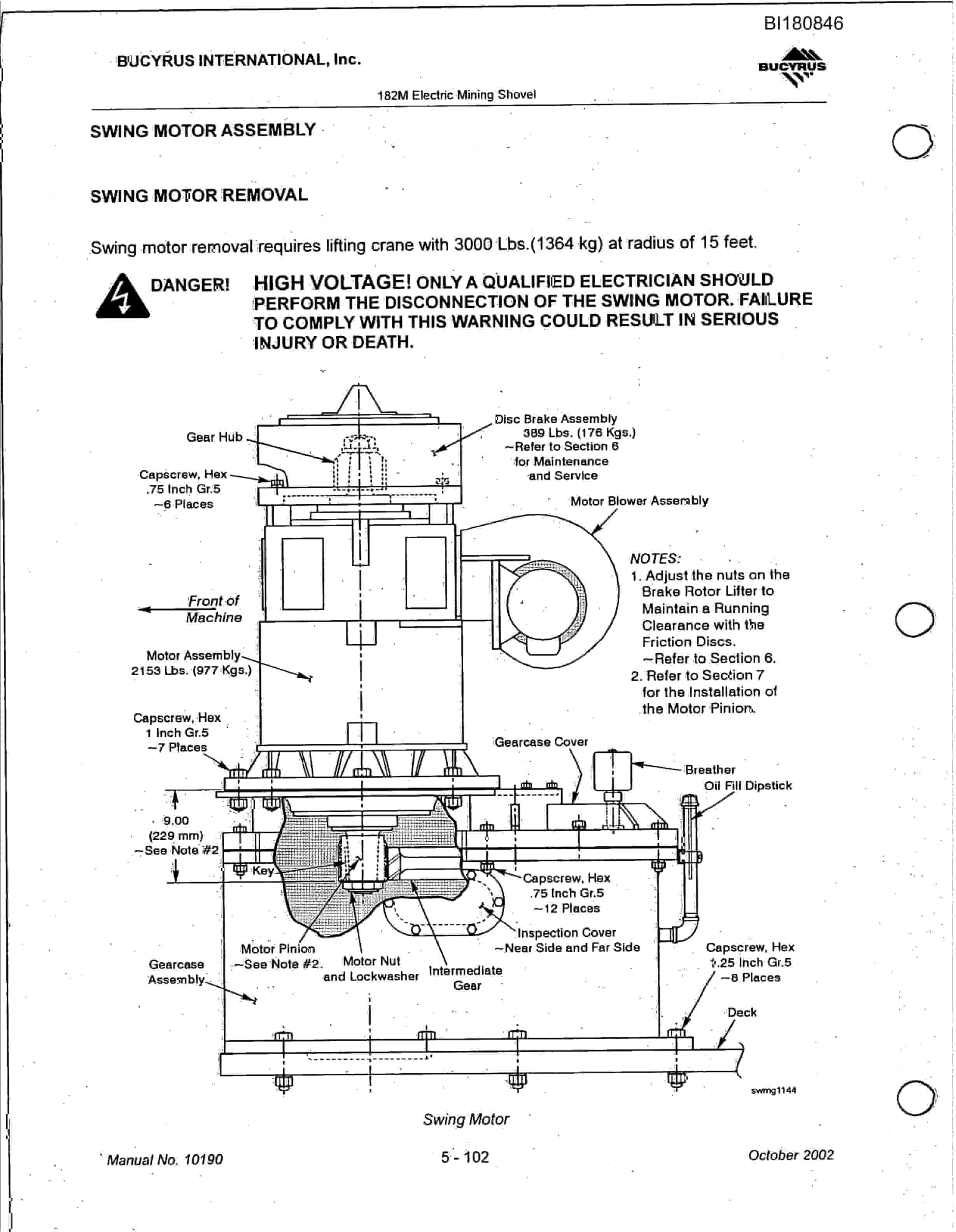Caterpillar 182-M Mining Shovel Parts Manual BI180846-2