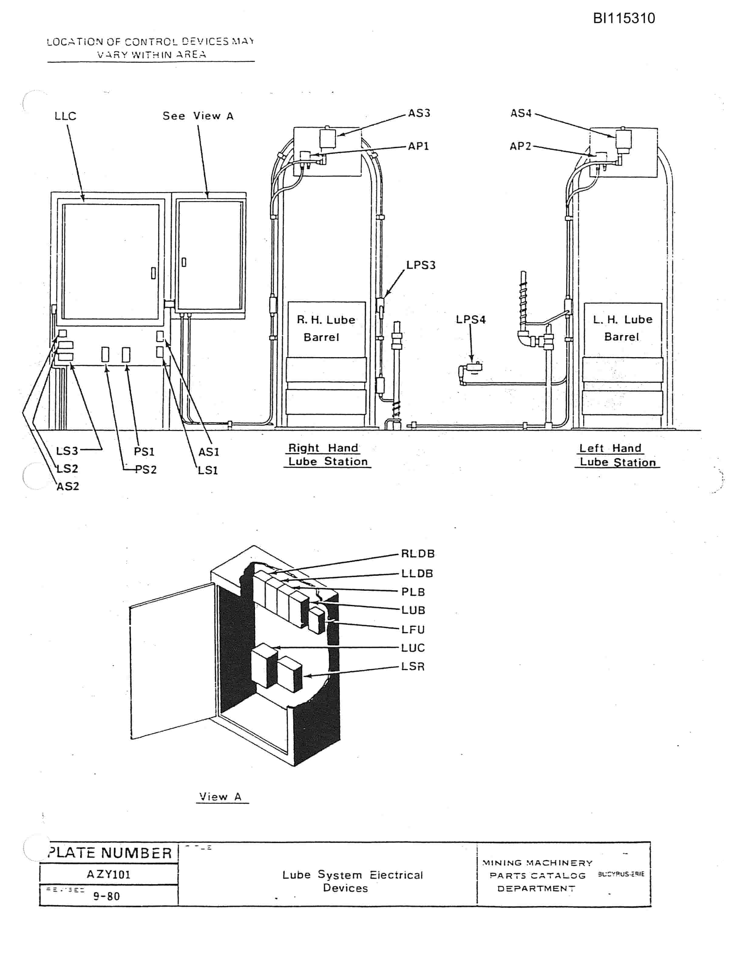 Caterpillar 380W Walking Dragline Parts Manual BI115310-4