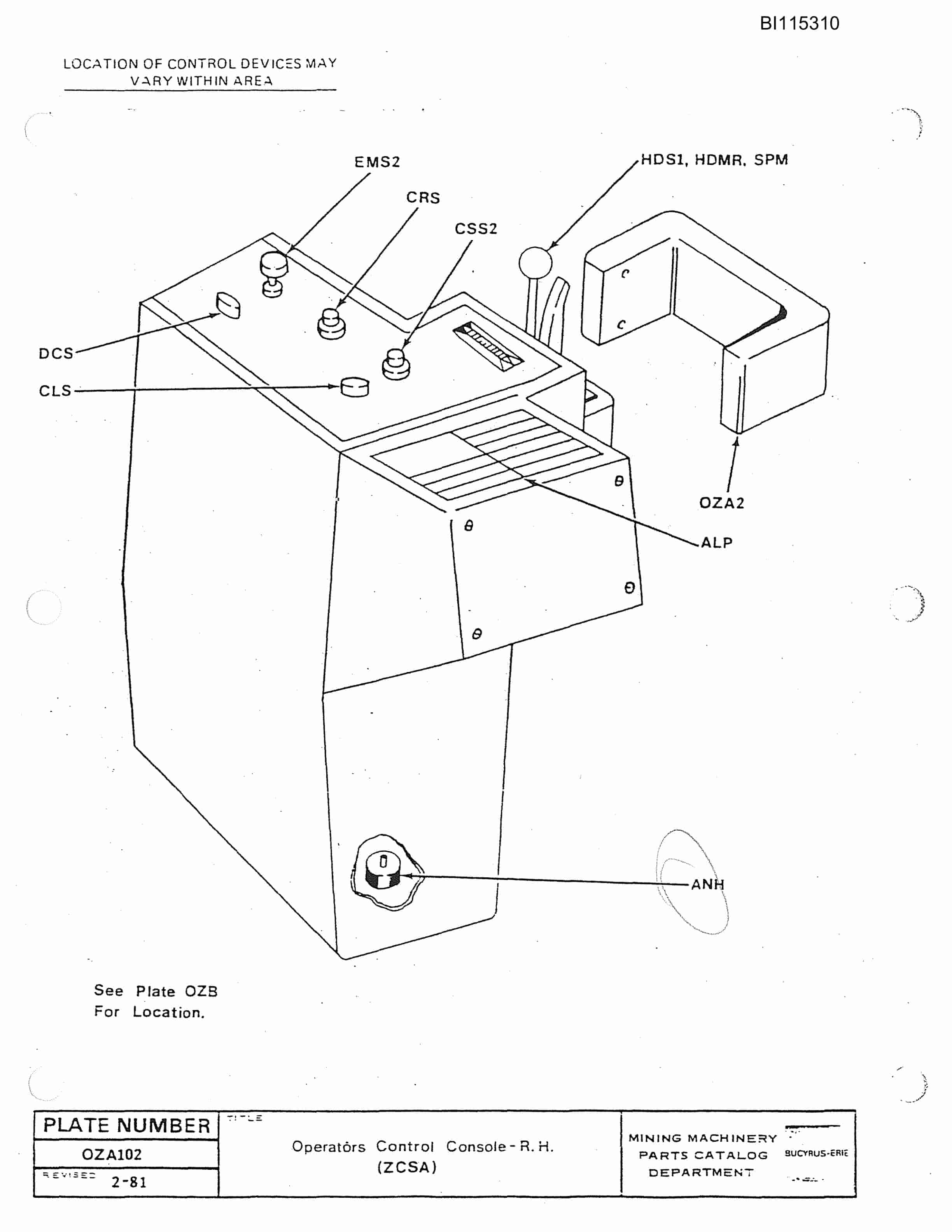 Caterpillar 380W Walking Dragline Parts Manual BI115310-5
