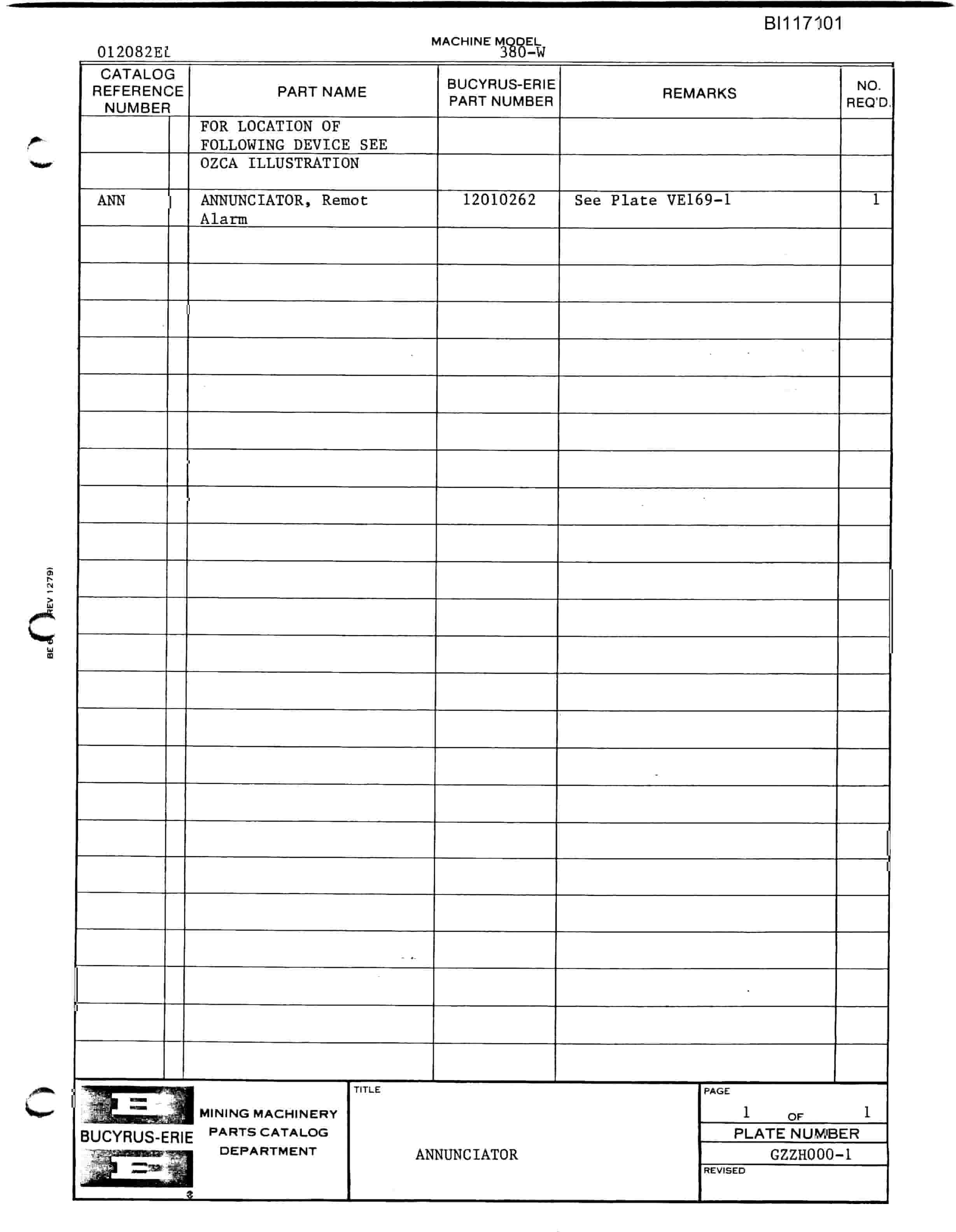 Caterpillar 380W Walking Dragline Parts Manual BI117101-4