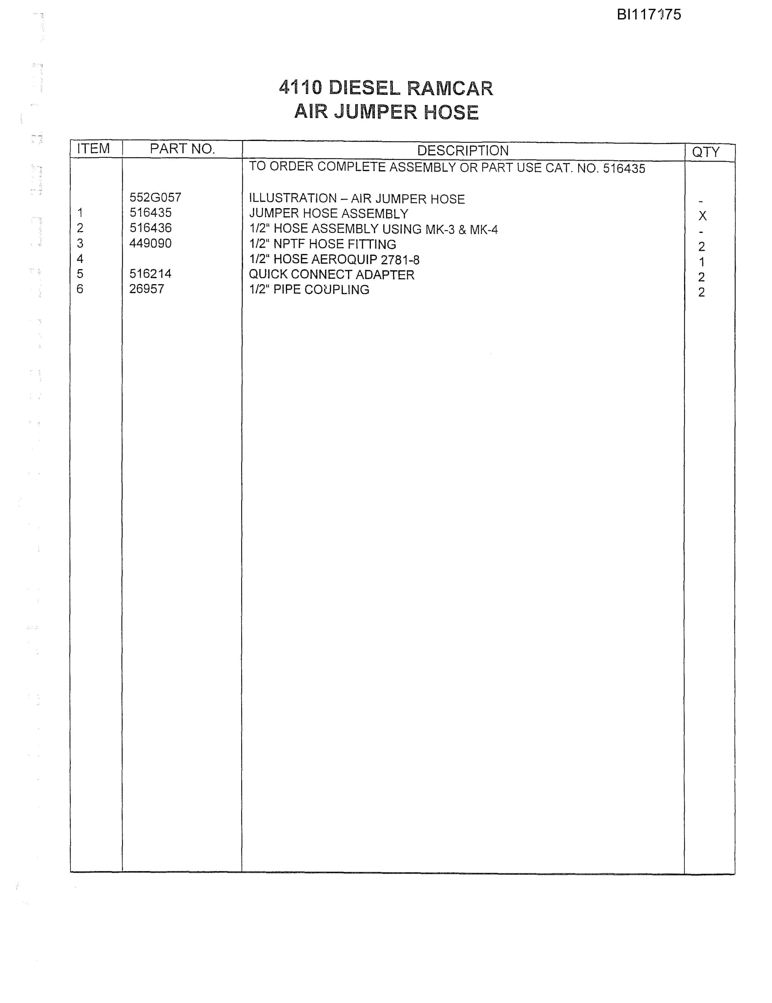 Caterpillar 4110 Wet Brake Ram Car Parts Catalog BI117175-3