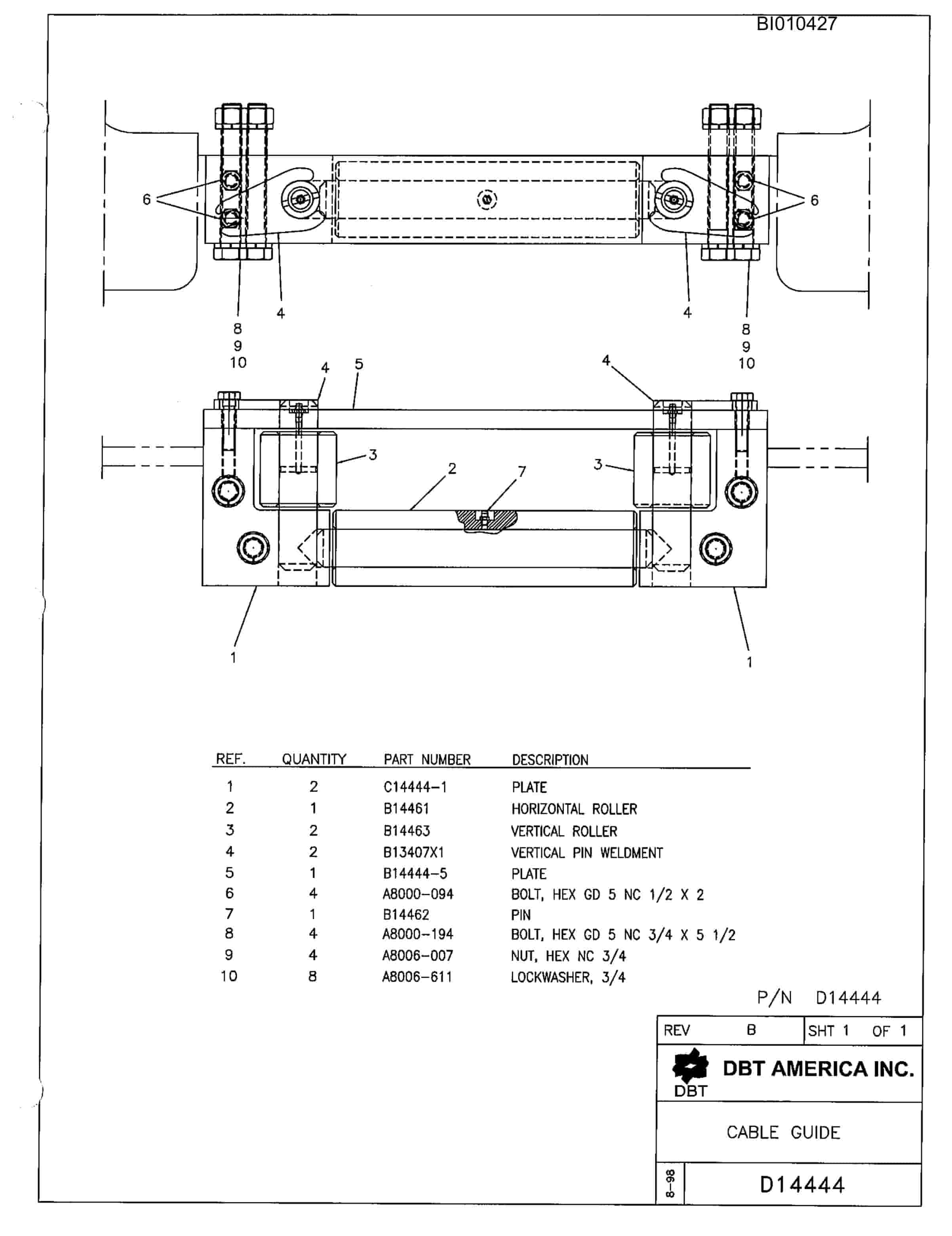 Caterpillar 488-6LA Parts Manual BI010427-2