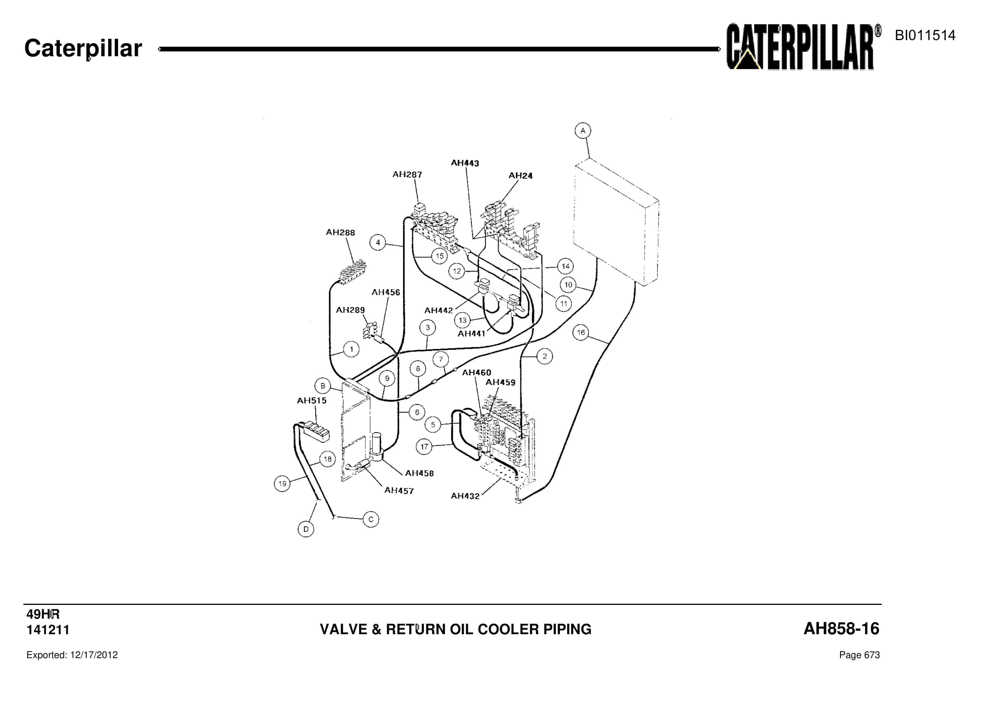 Caterpillar 49HR Parts Manual BI011514-2