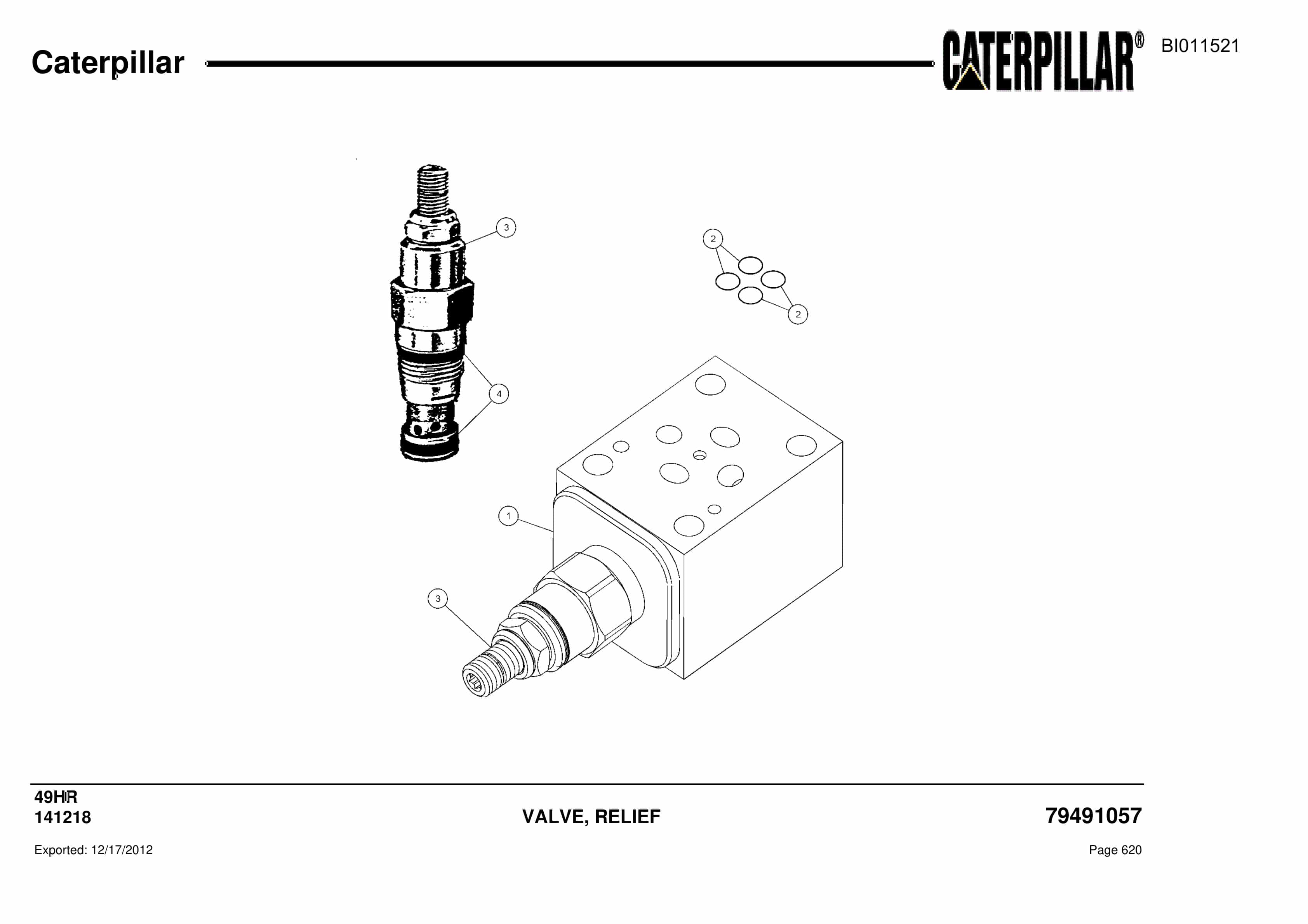 Caterpillar 49HR Parts Manual BI011521-3