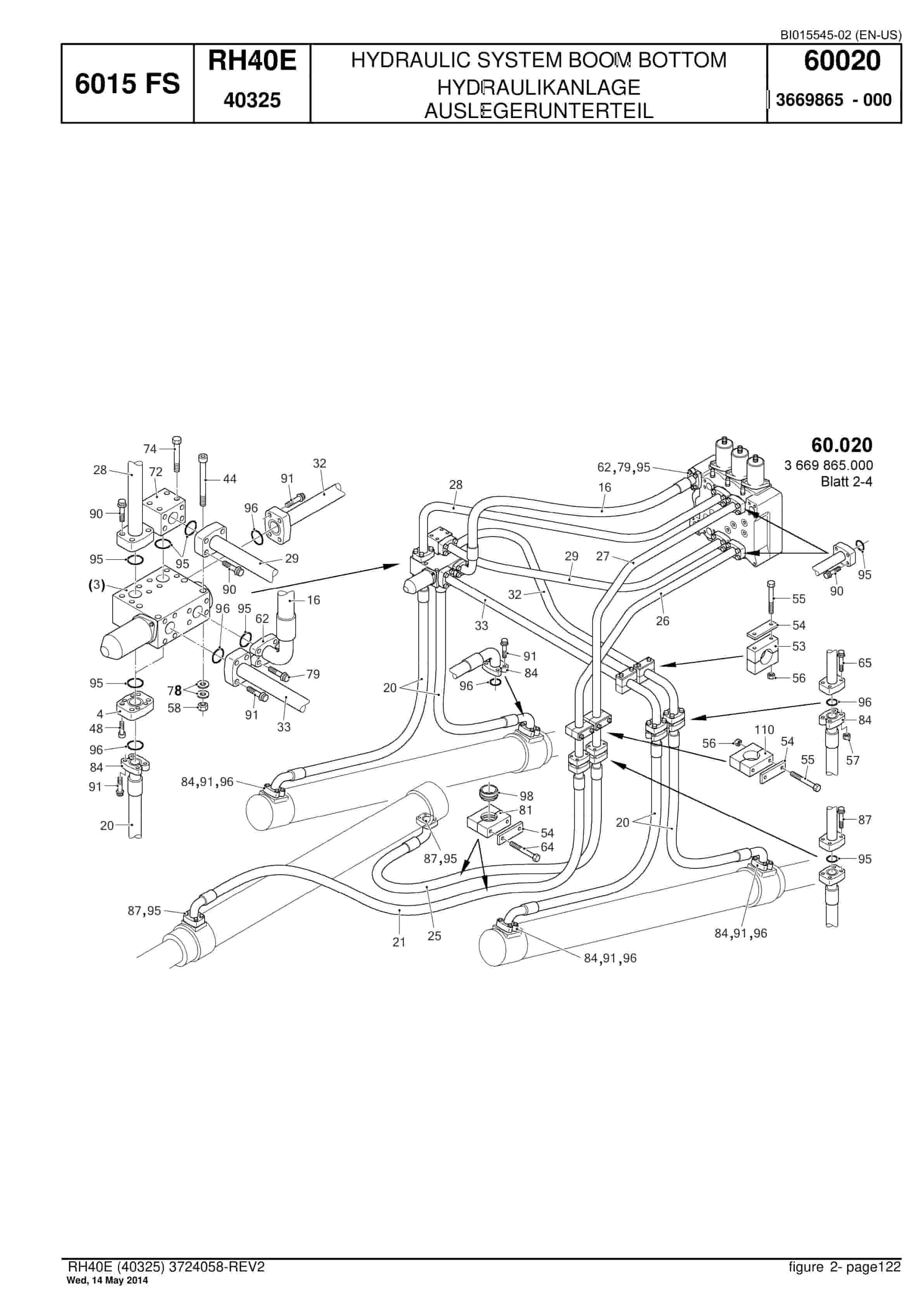 Caterpillar 6015 FS Hydraulic Shovel Spare Parts Manual BI015545-02-4