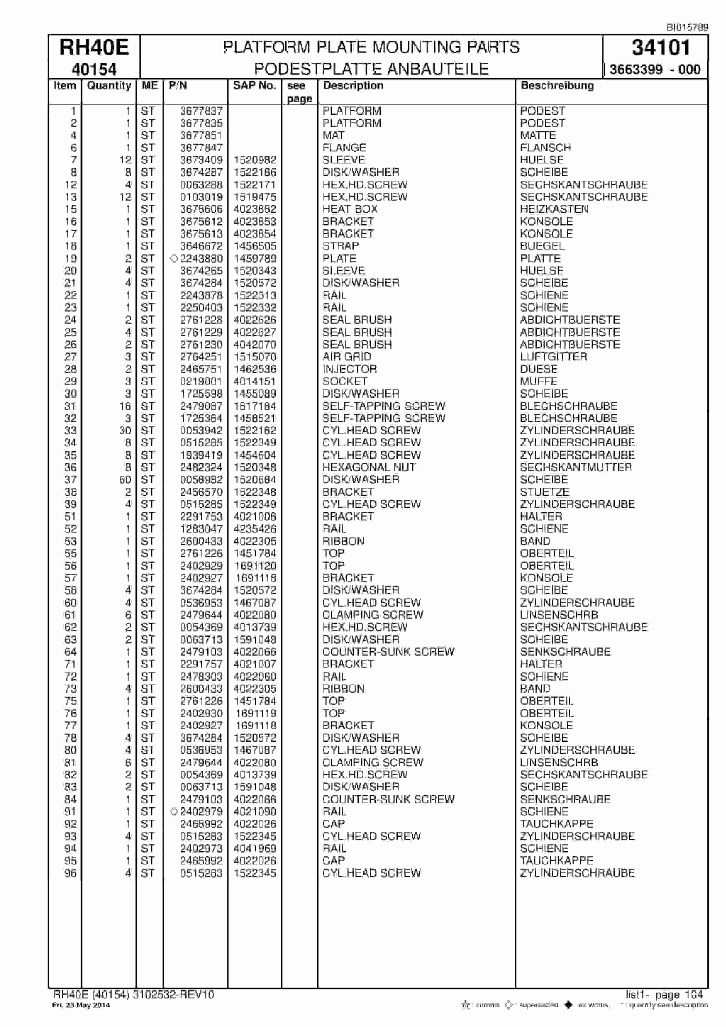 Caterpillar 6015 FS Hydraulic Shovel Spare Parts Manual BI015789-3