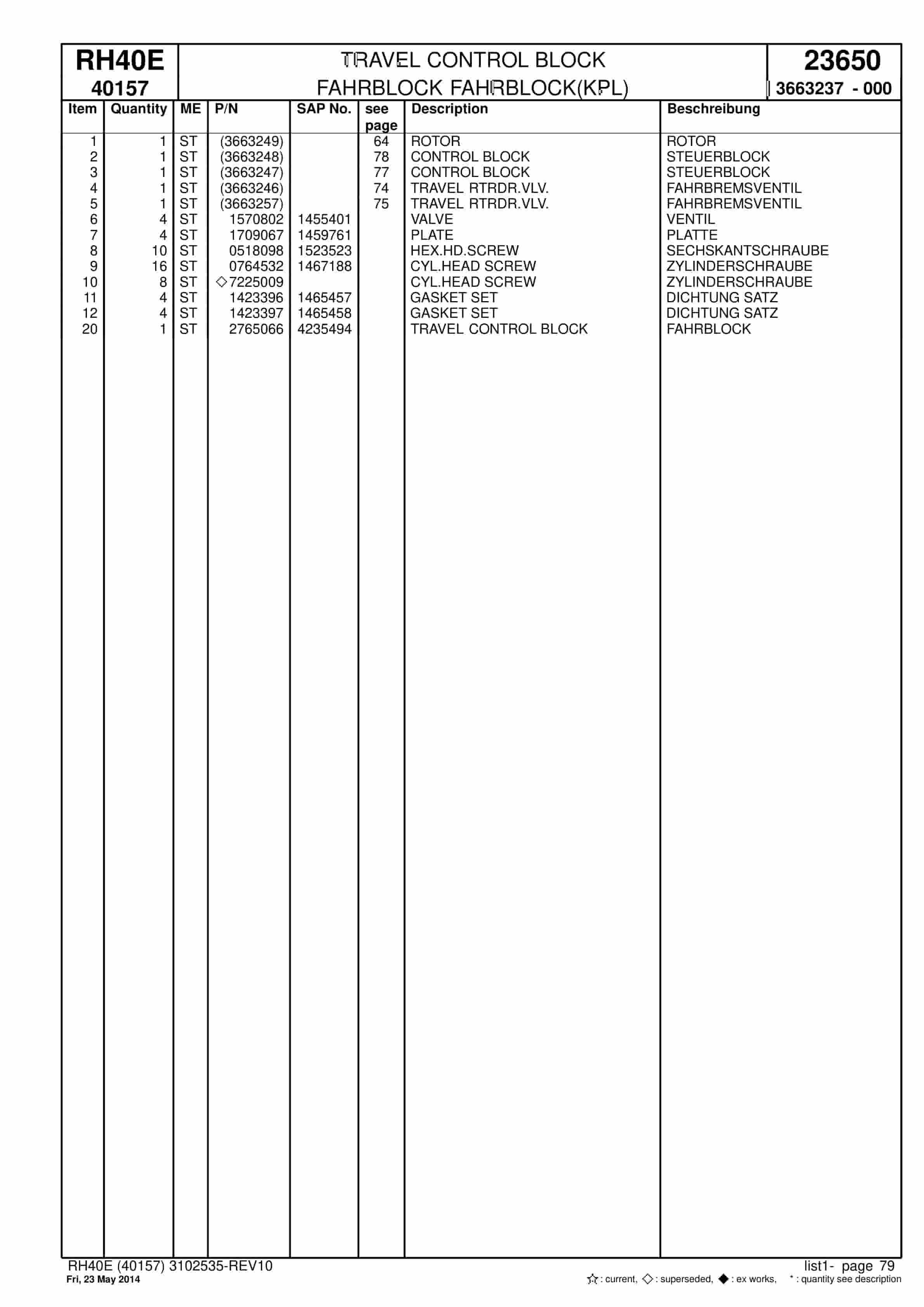Caterpillar 6015 FS Hydraulic Shovel Spare Parts Manual BI015792-2