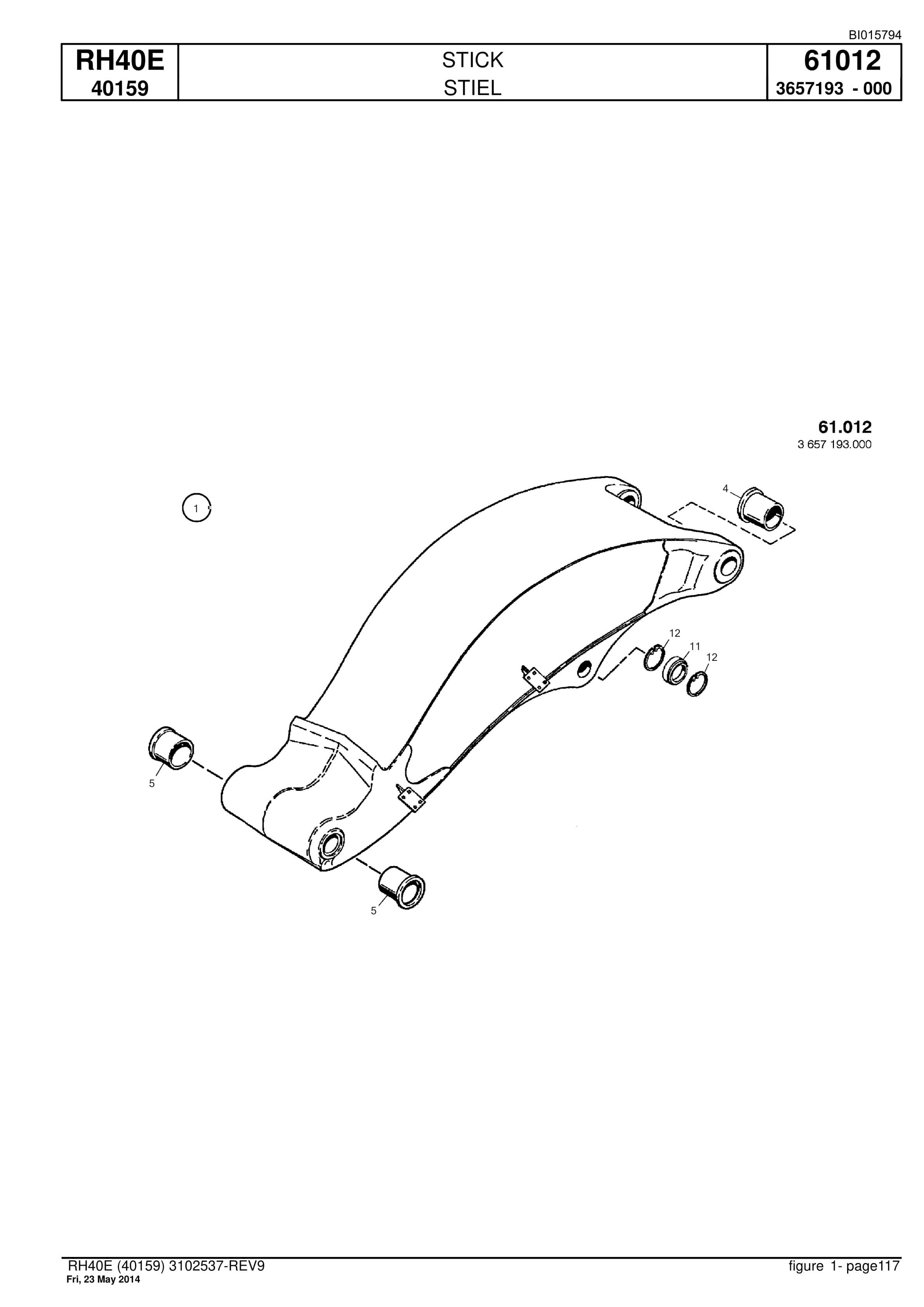 Caterpillar 6015 FS Hydraulic Shovel Spare Parts Manual BI015794-4