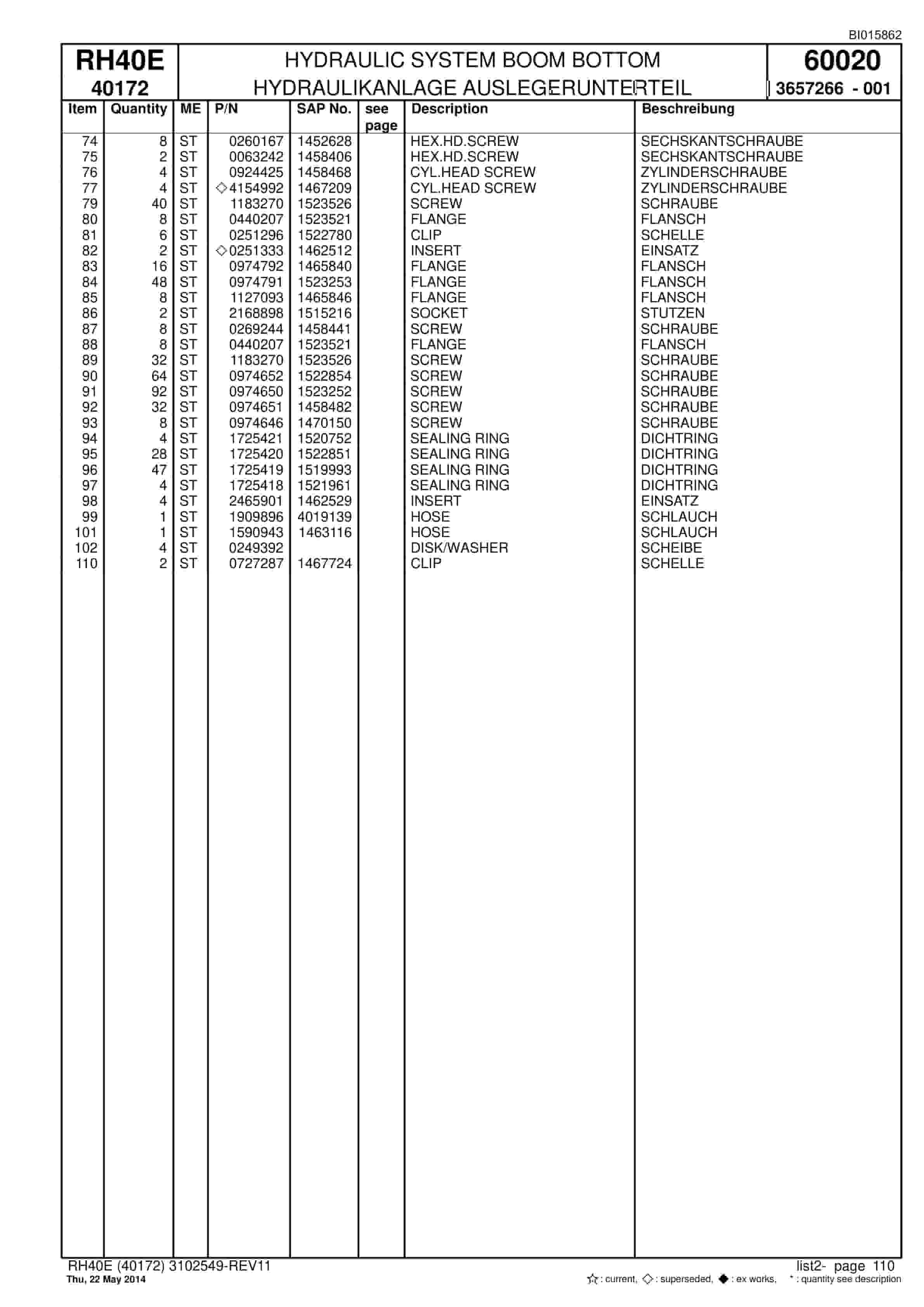 Caterpillar 6015 FS Hydraulic Shovel Spare Parts Manual BI015862-4