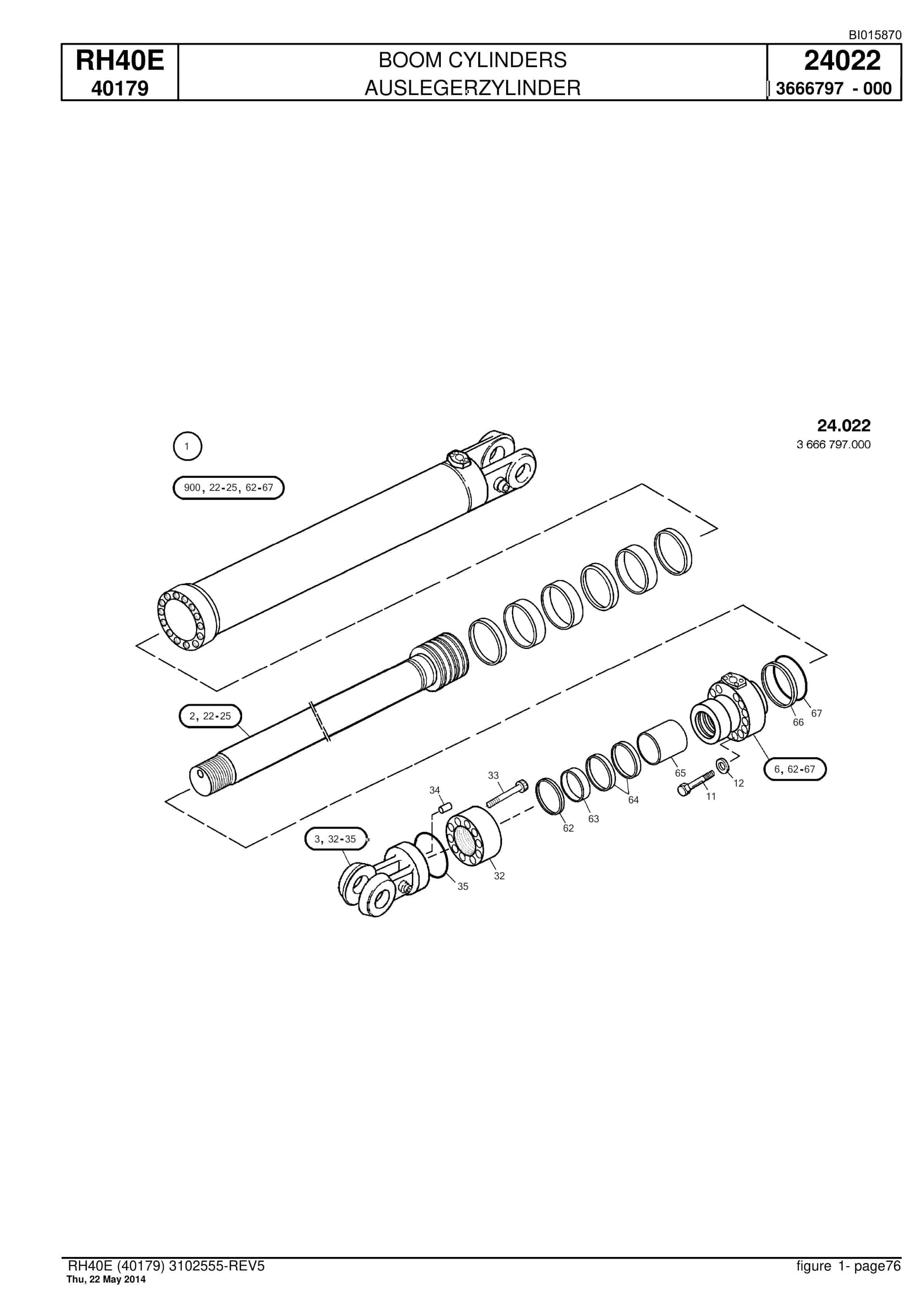Caterpillar 6015 FS Hydraulic Shovel Spare Parts Manual BI015870-2