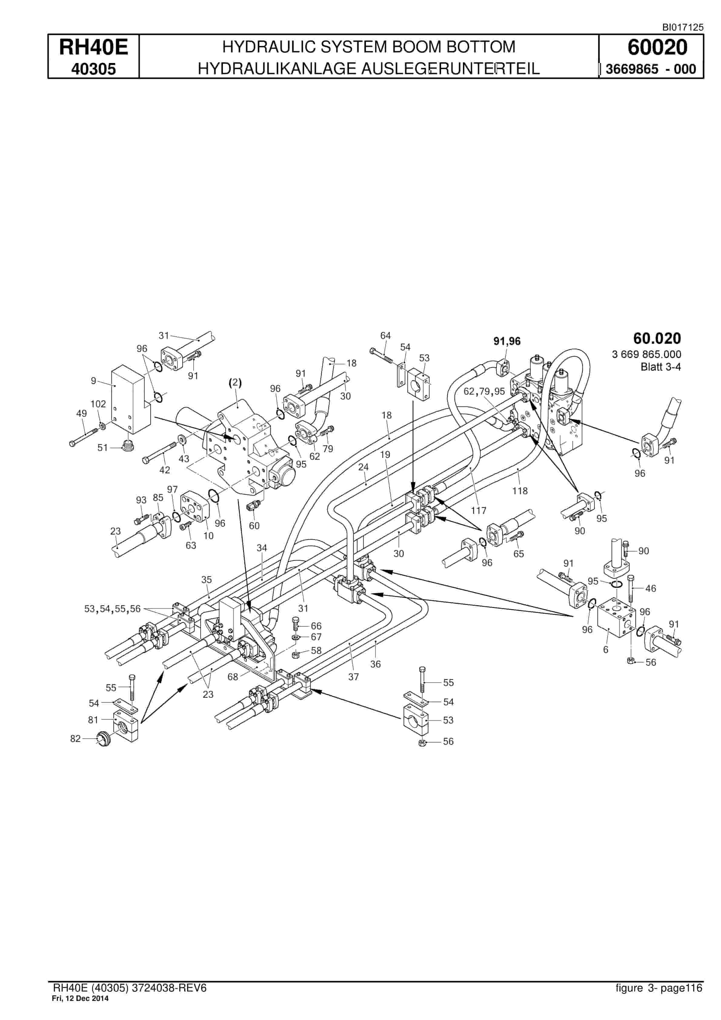 Caterpillar 6015 FS Hydraulic Shovel Spare Parts Manual BI017125-4