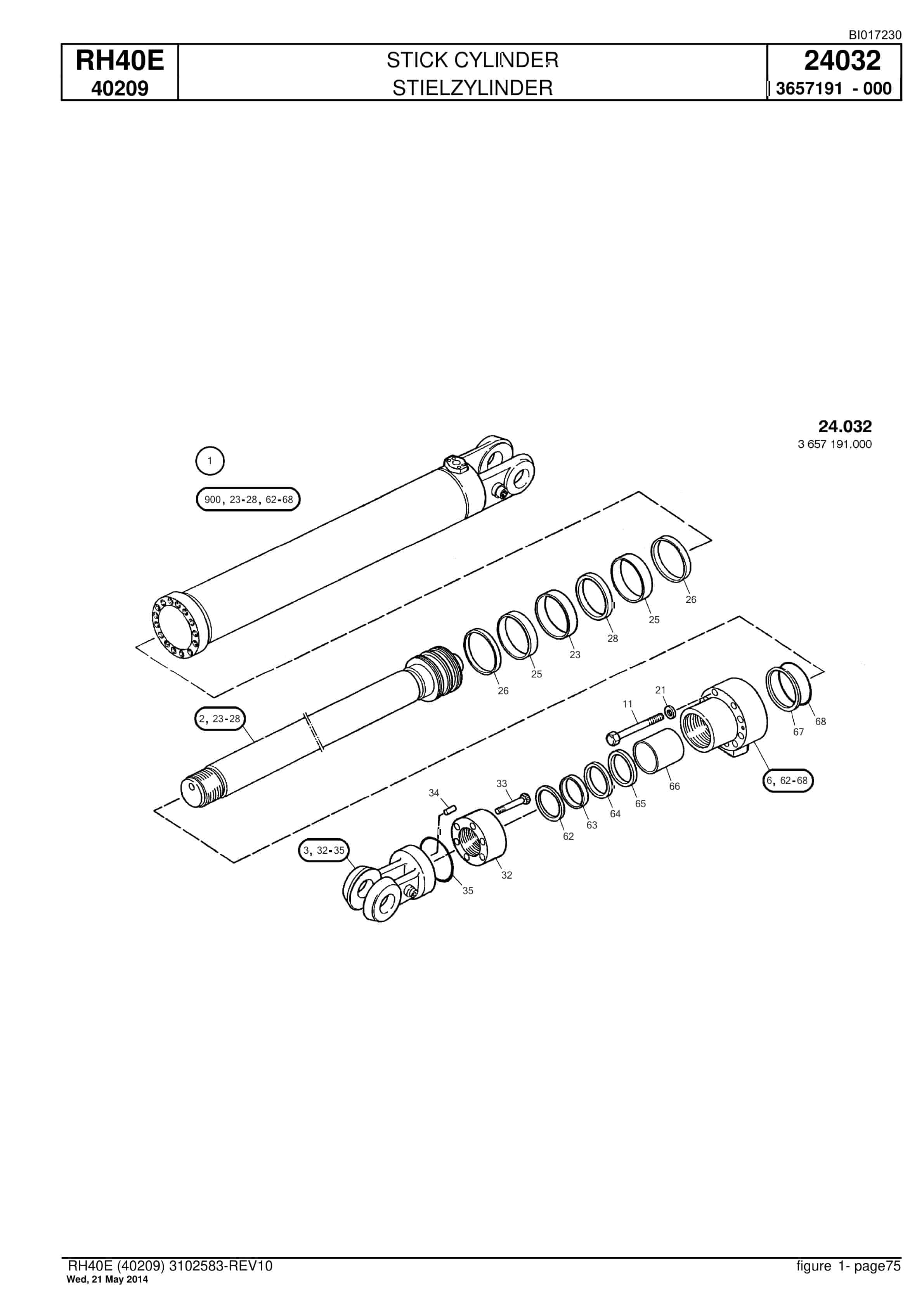 Caterpillar 6015 FS Hydraulic Shovel Spare Parts Manual BI017230-2