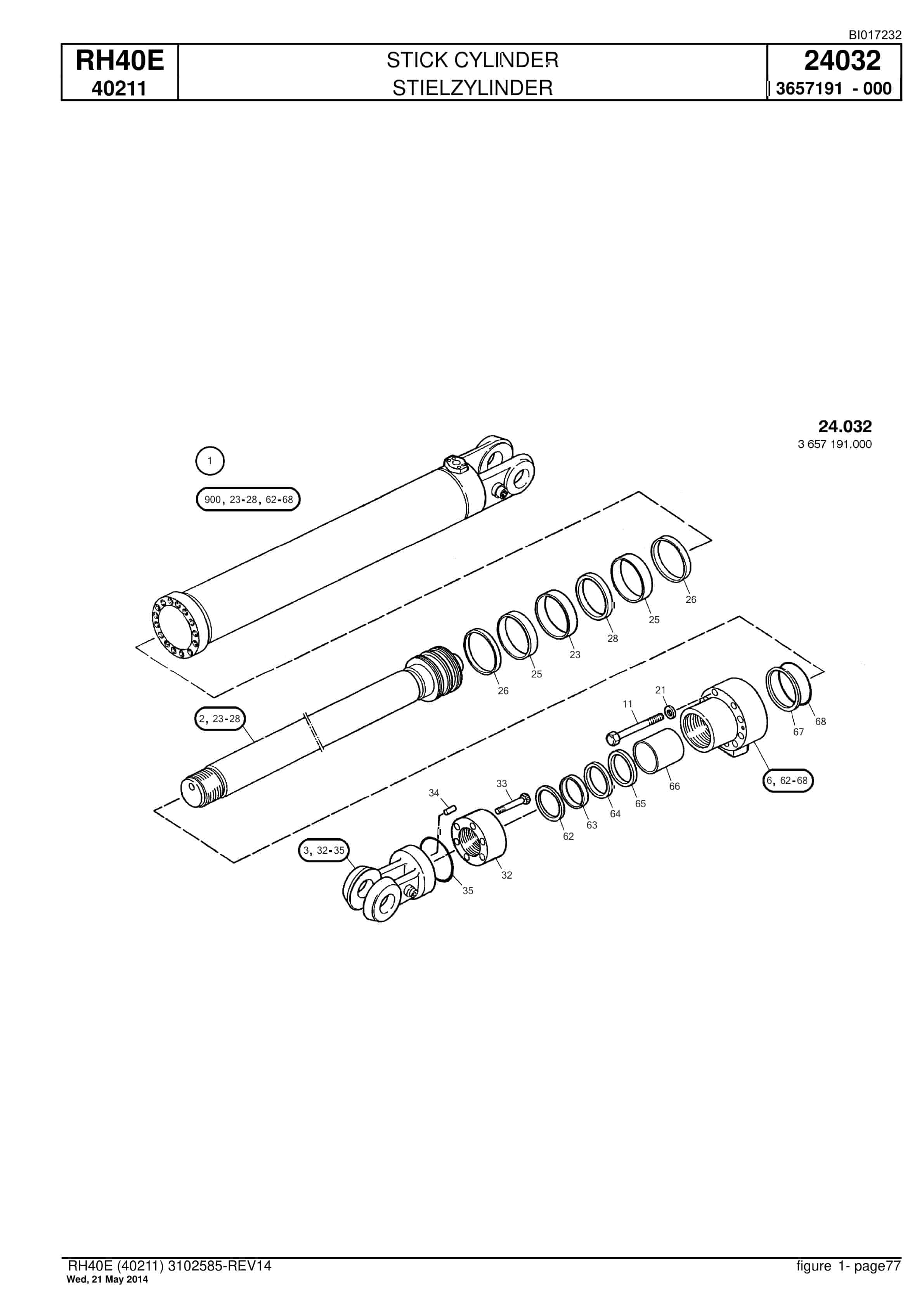 Caterpillar 6015 FS Hydraulic Shovel Spare Parts Manual BI017232-2