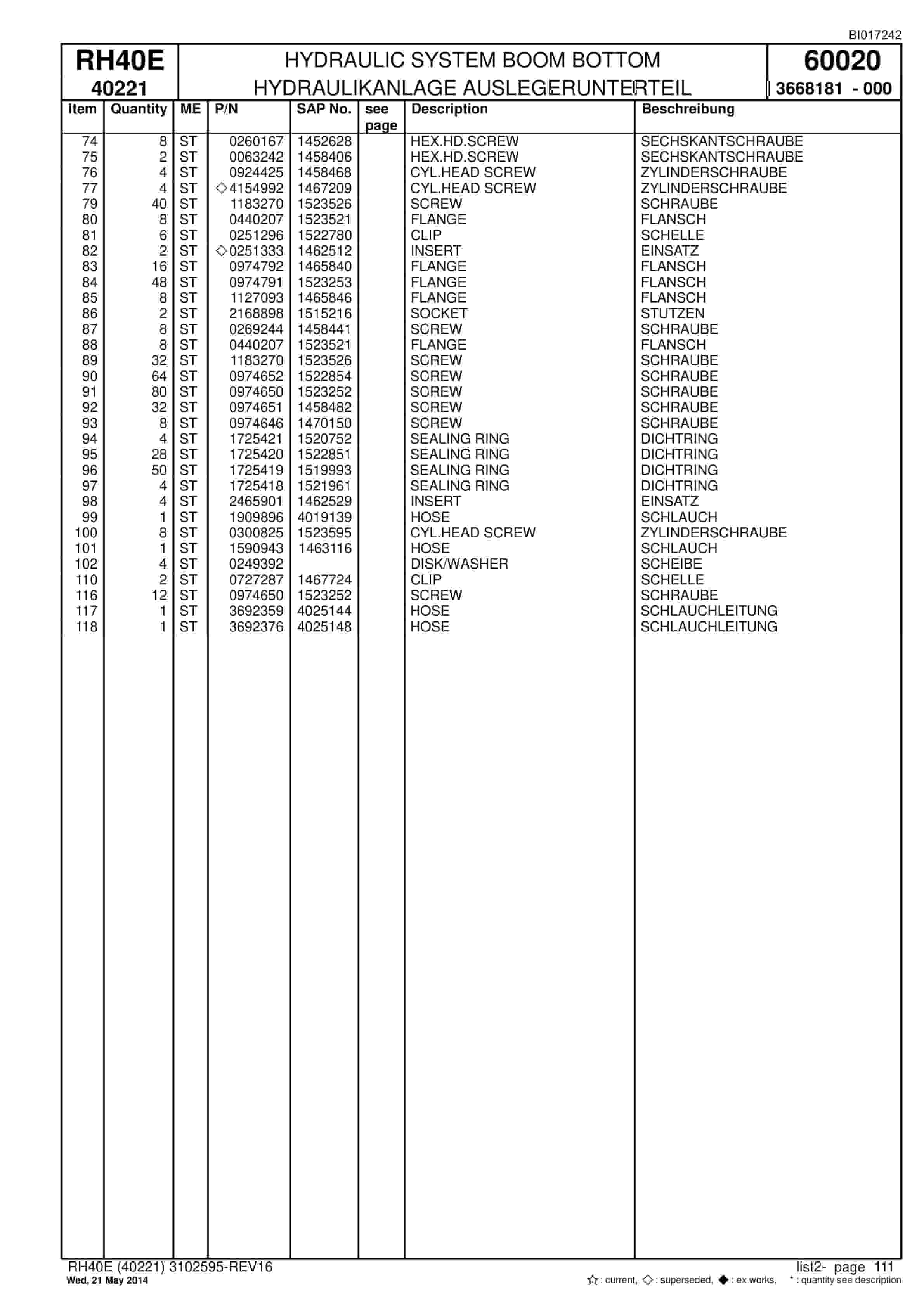 Caterpillar 6015 FS Hydraulic Shovel Spare Parts Manual BI017242-4