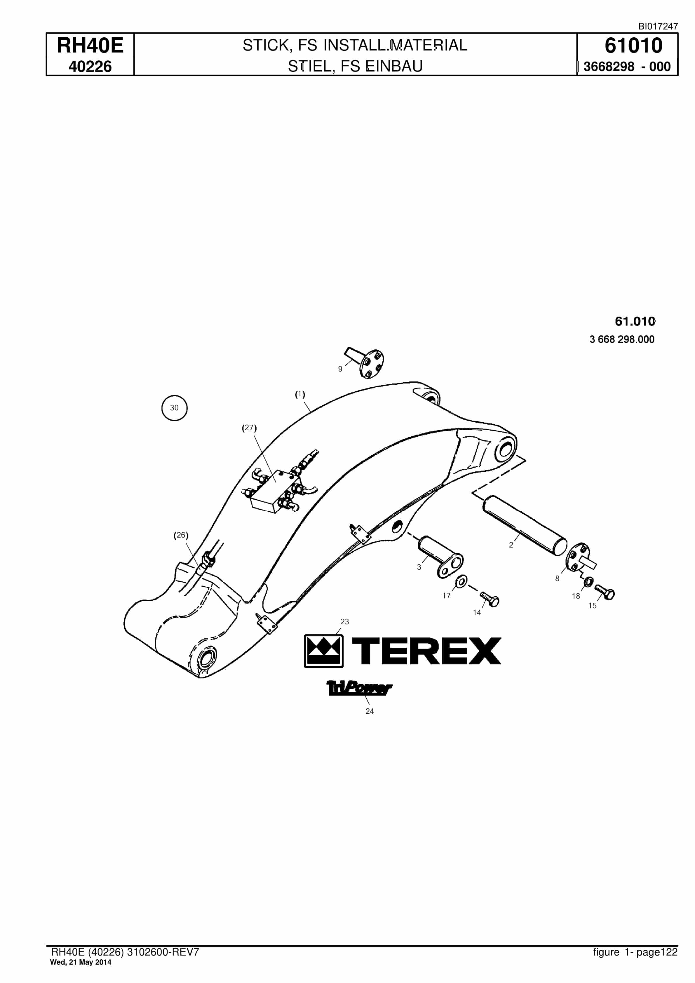 Caterpillar 6015 FS Hydraulic Shovel Spare Parts Manual BI017247-4