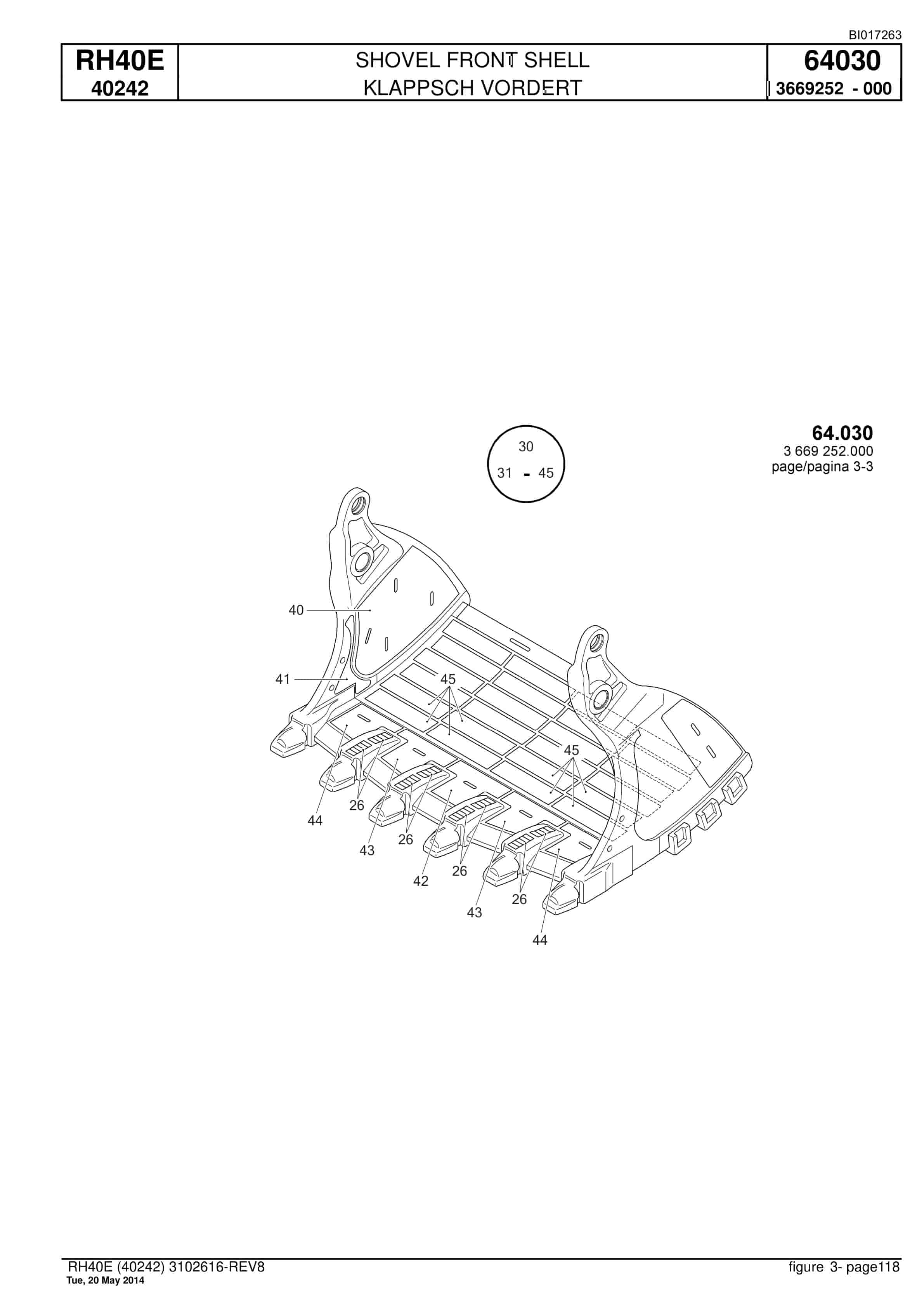Caterpillar 6015 FS Hydraulic Shovel Spare Parts Manual BI017263-5