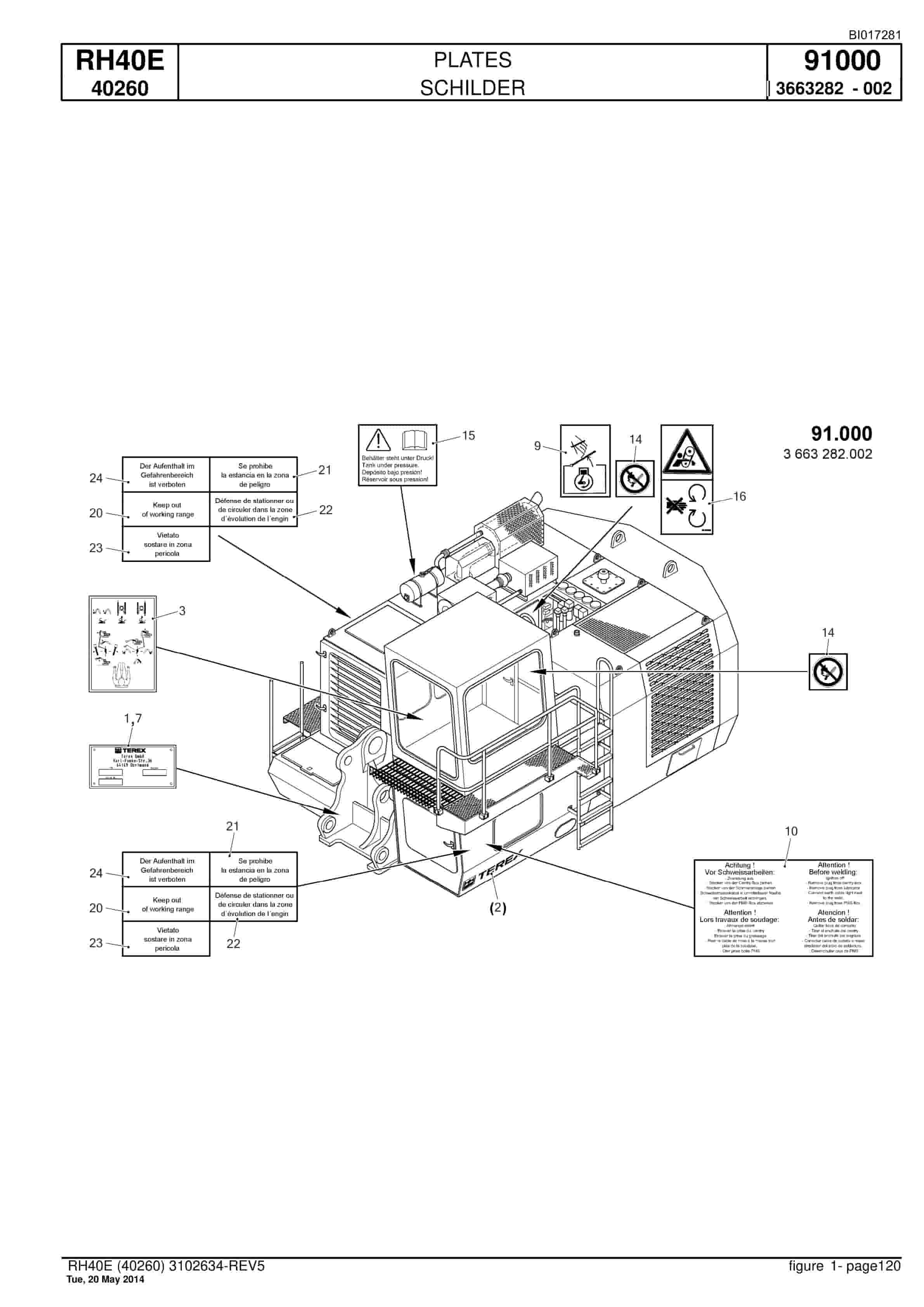 Caterpillar 6015 FS Hydraulic Shovel Spare Parts Manual BI017281-5