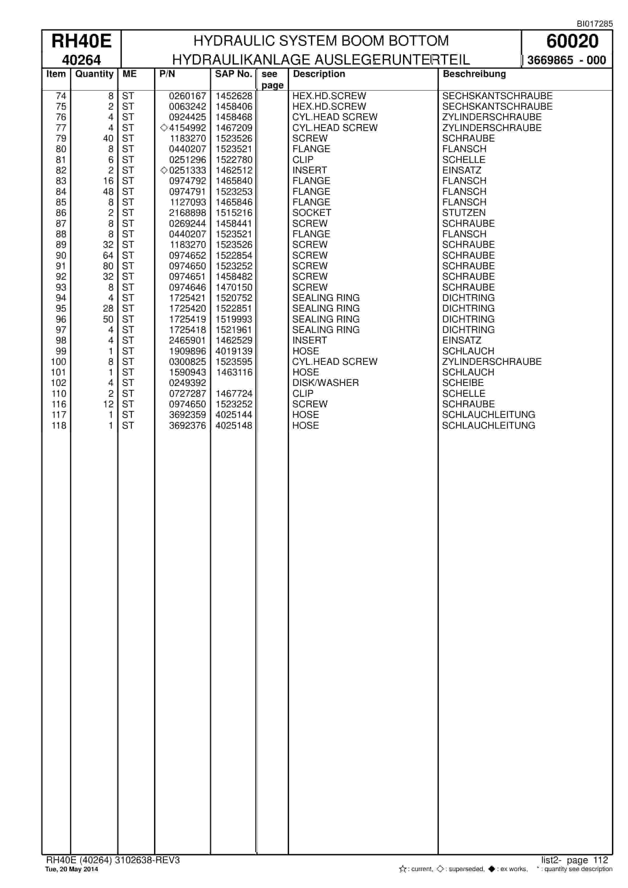 Caterpillar 6015 FS Hydraulic Shovel Spare Parts Manual BI017285-4