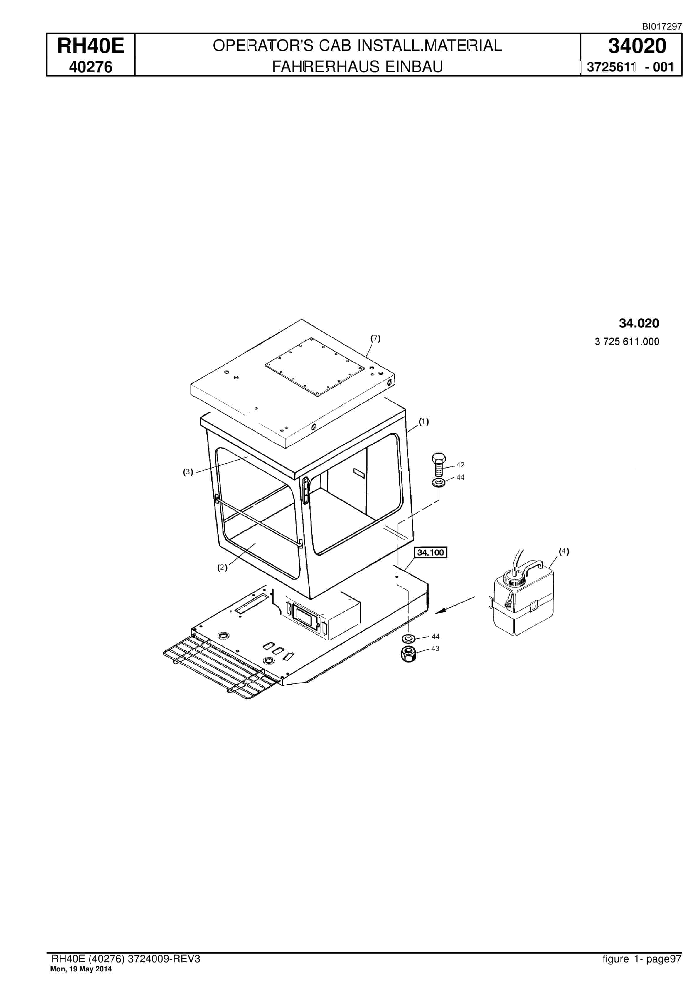Caterpillar 6015 FS Hydraulic Shovel Spare Parts Manual BI017297-3