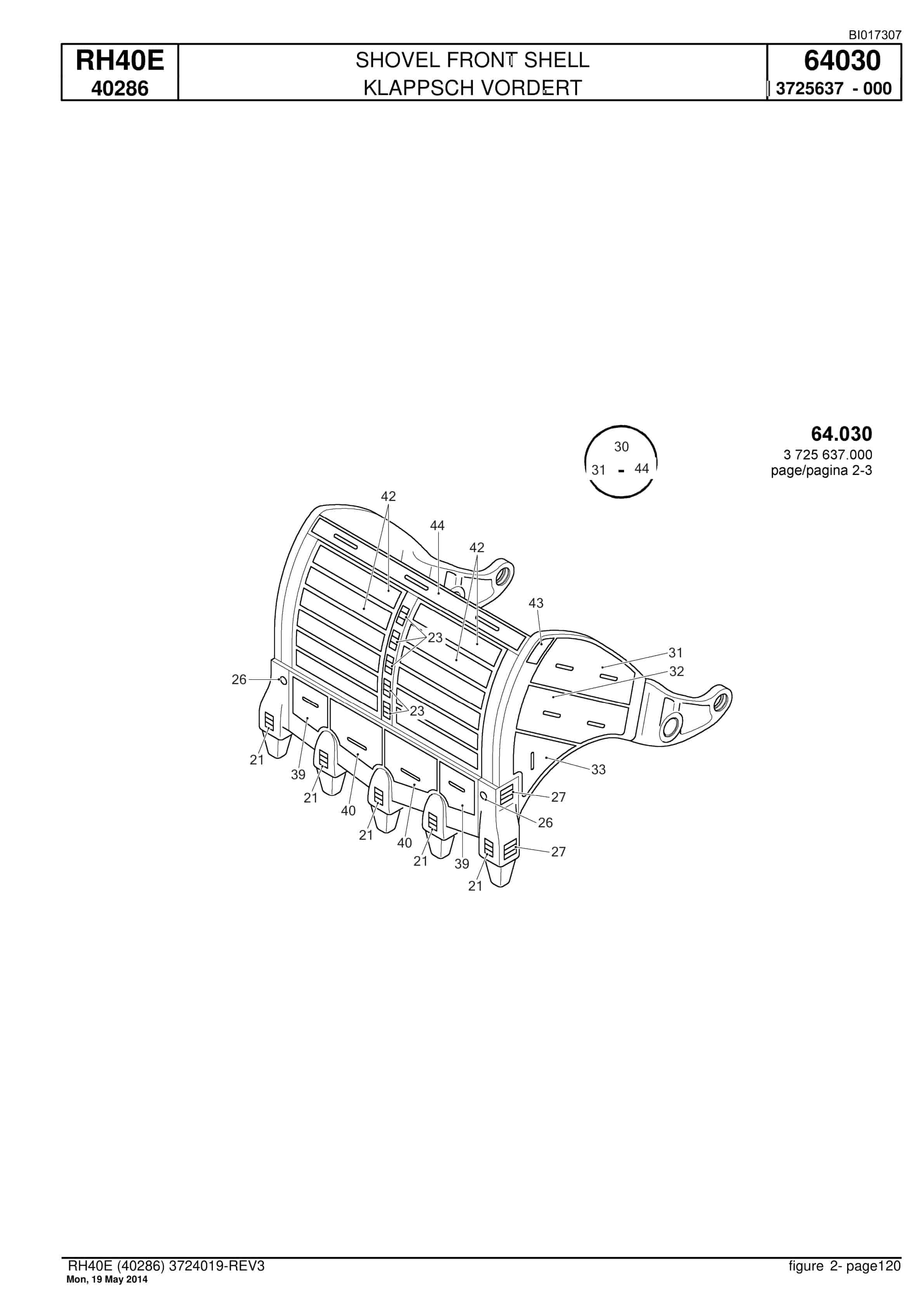 Caterpillar 6015 FS Hydraulic Shovel Spare Parts Manual BI017307-5