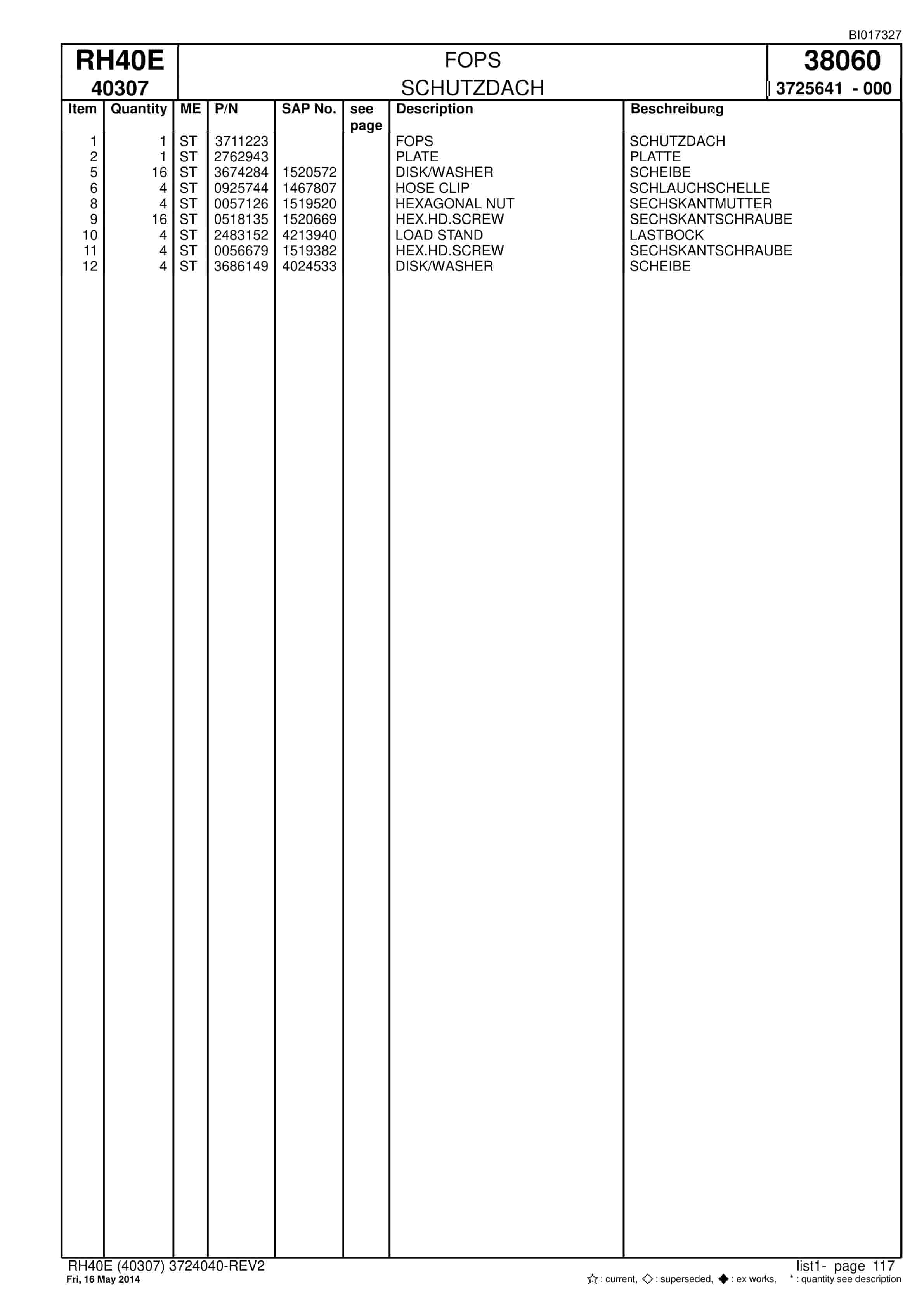 Caterpillar 6015 FS Hydraulic Shovel Spare Parts Manual BI017327-4