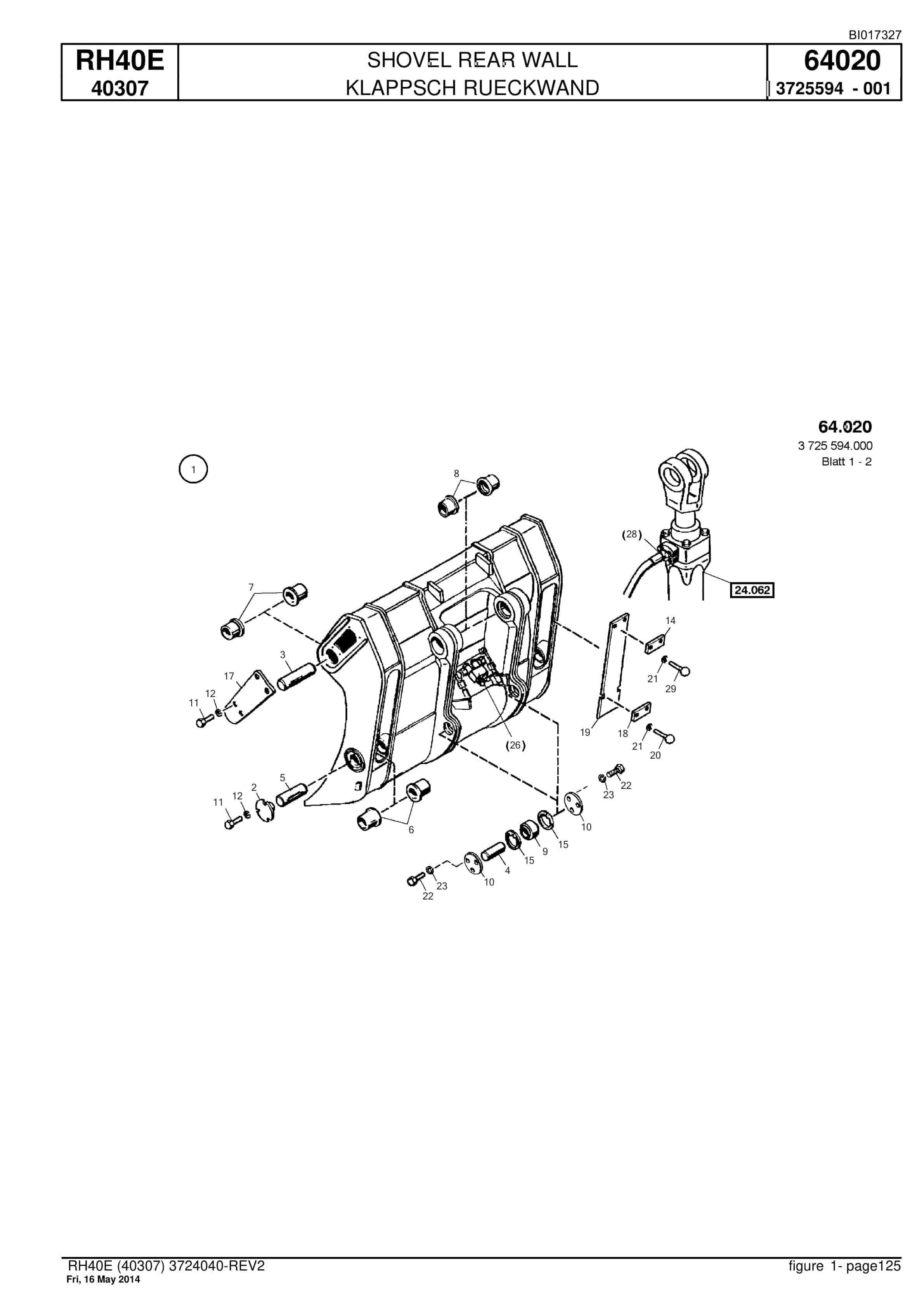 Caterpillar 6015 FS Hydraulic Shovel Spare Parts Manual BI017327-5