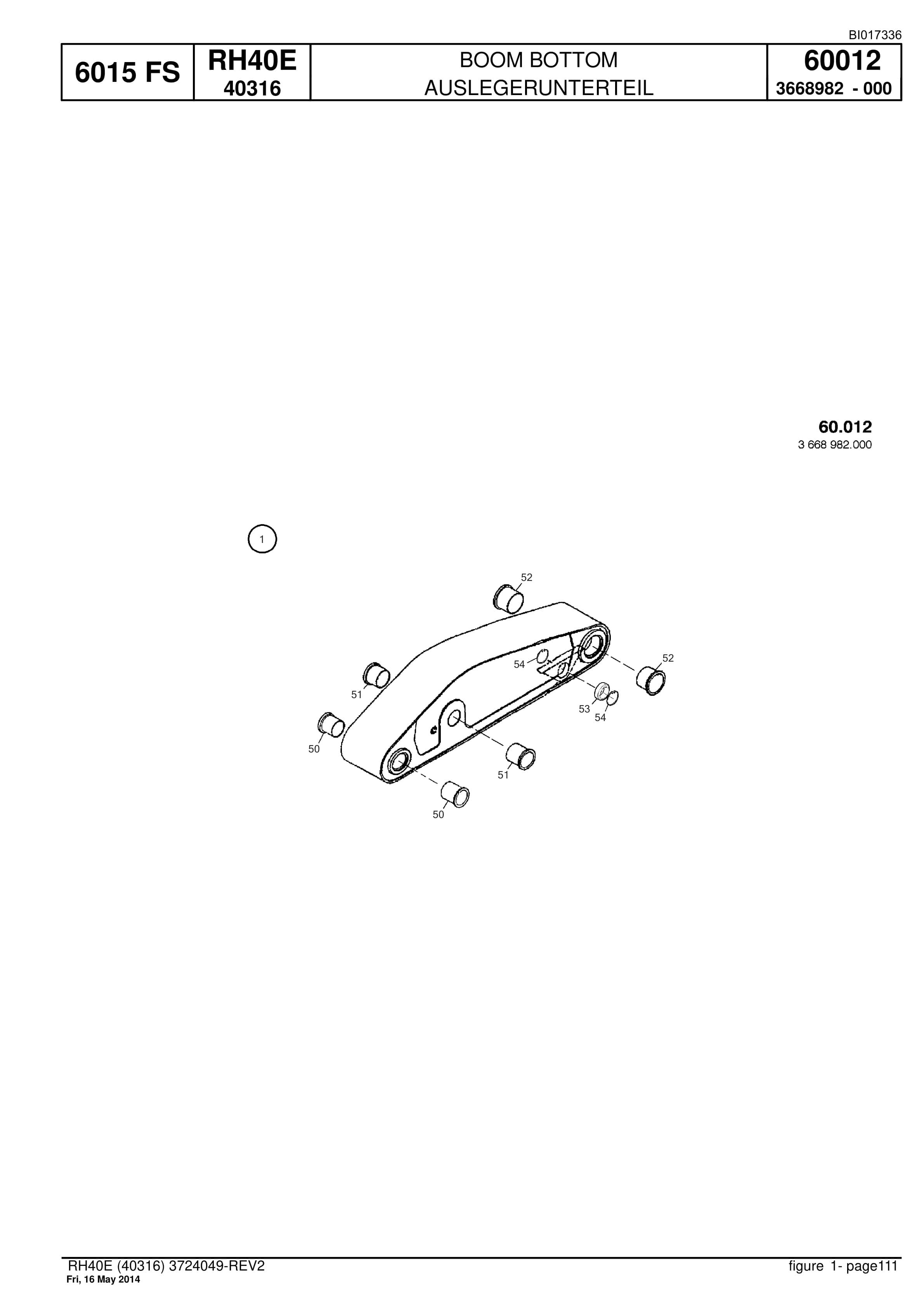 Caterpillar 6015 FS Hydraulic Shovel Spare Parts Manual BI017336-4