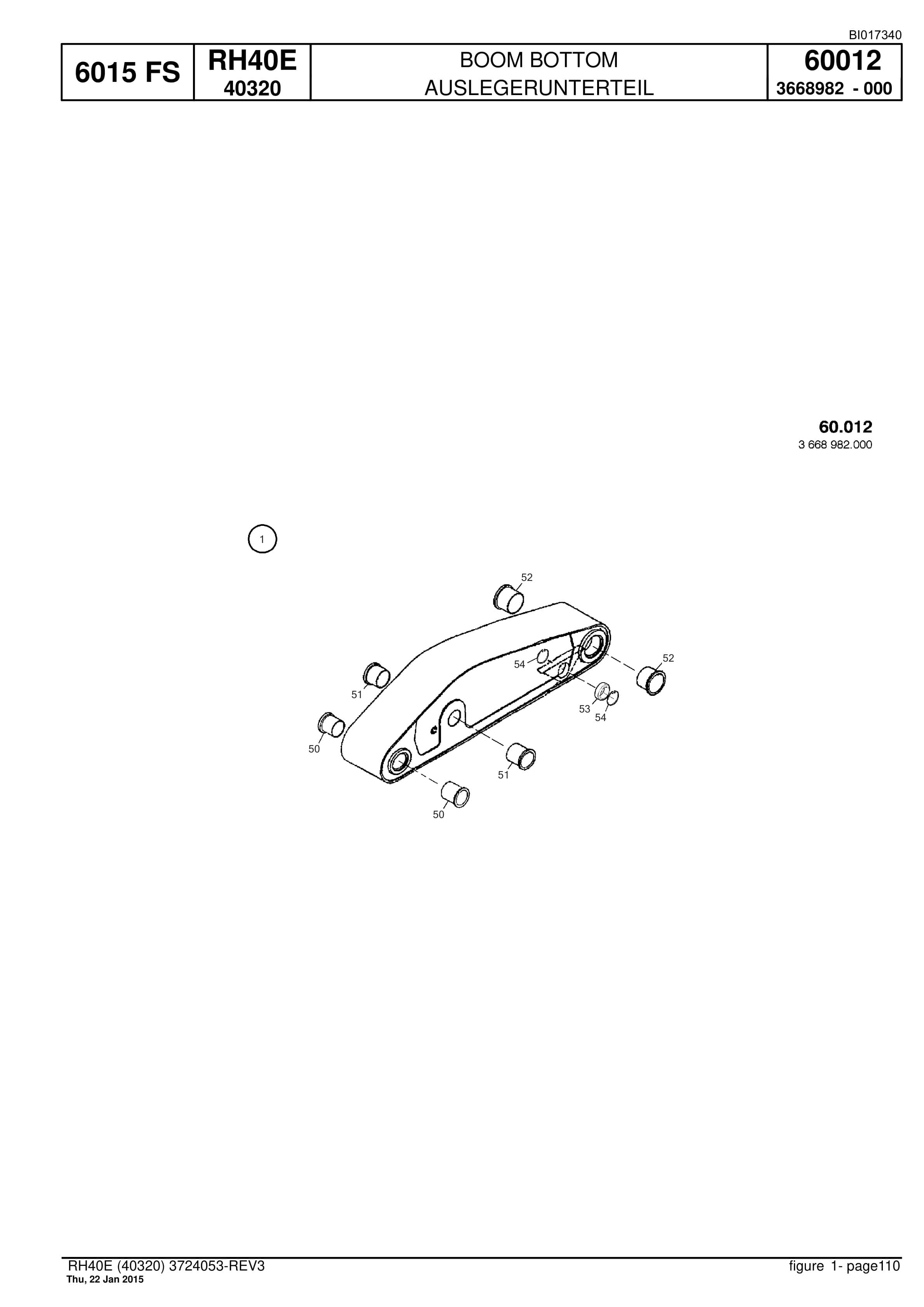 Caterpillar 6015 FS Hydraulic Shovel Spare Parts Manual BI017340-4