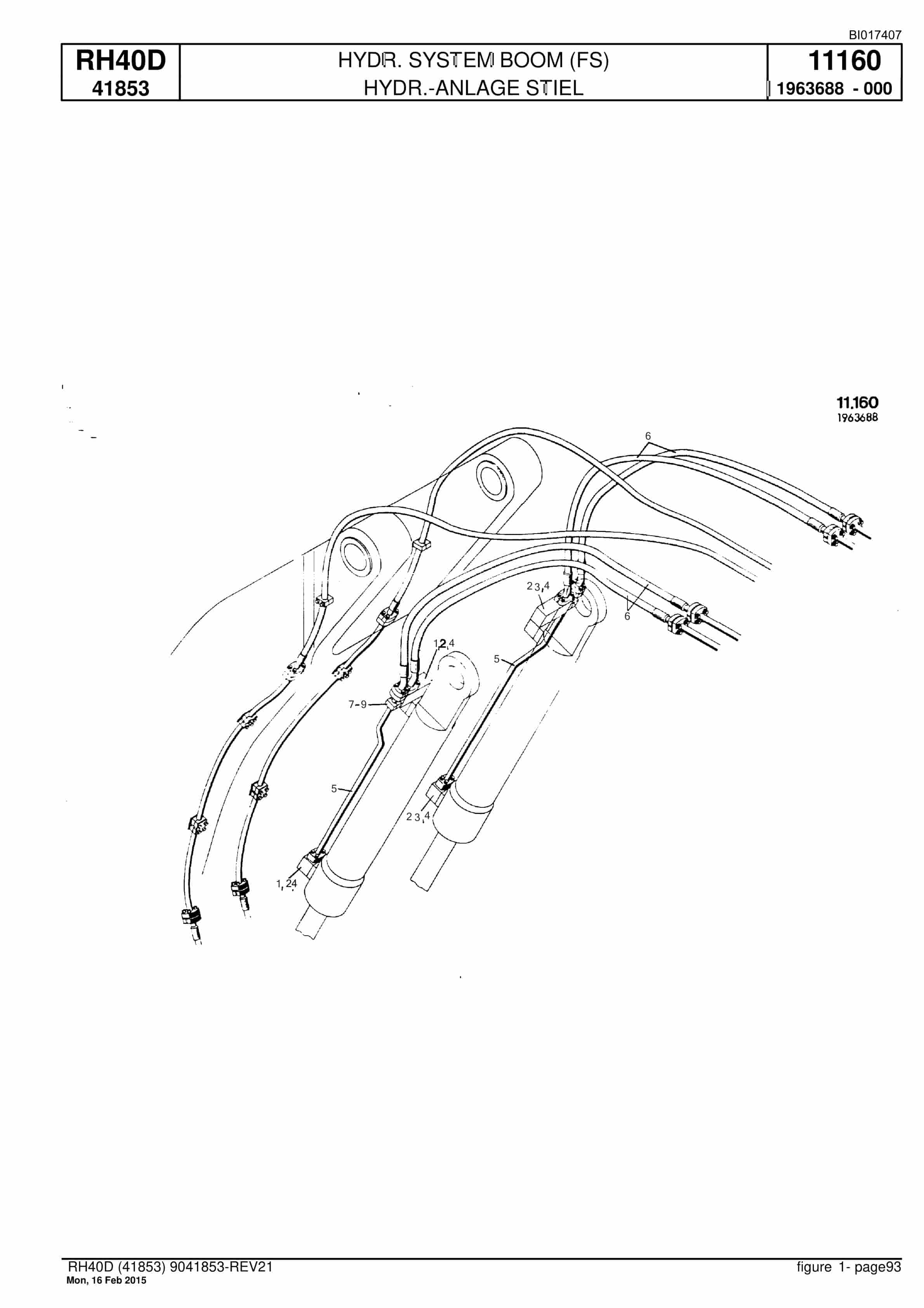 Caterpillar 6015 FS Hydraulic Shovel Spare Parts Manual BI017407-4