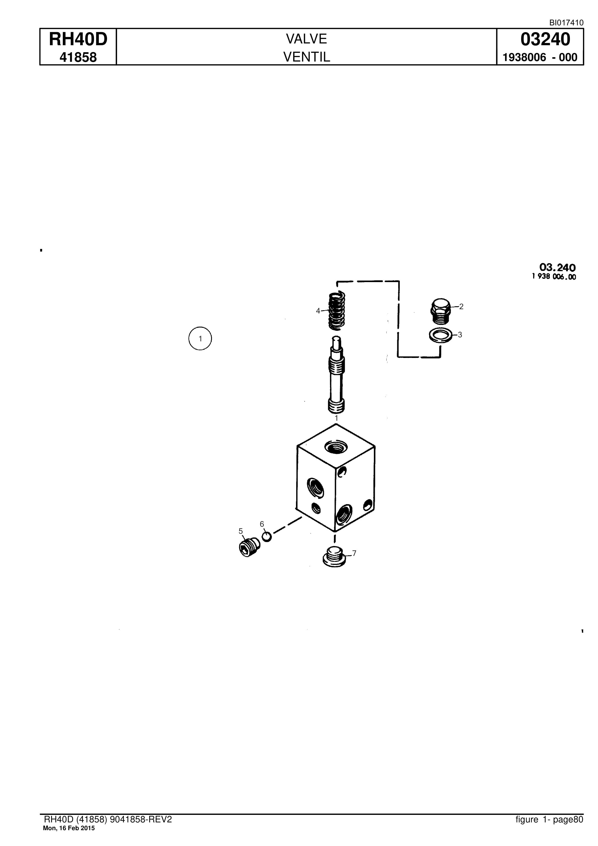 Caterpillar 6015 FS Hydraulic Shovel Spare Parts Manual BI017410-3
