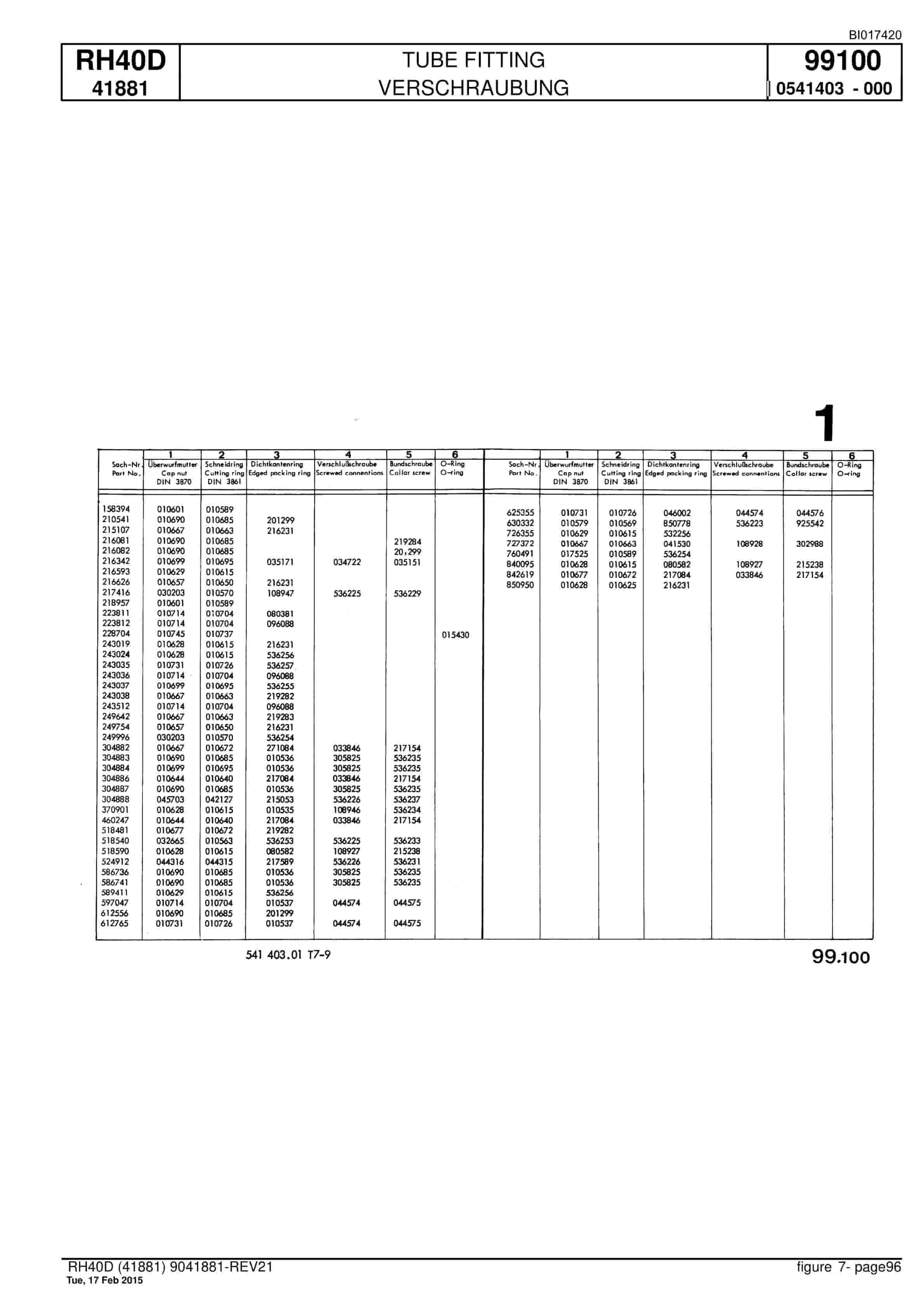 Caterpillar 6015 FS Hydraulic Shovel Spare Parts Manual BI017420-5