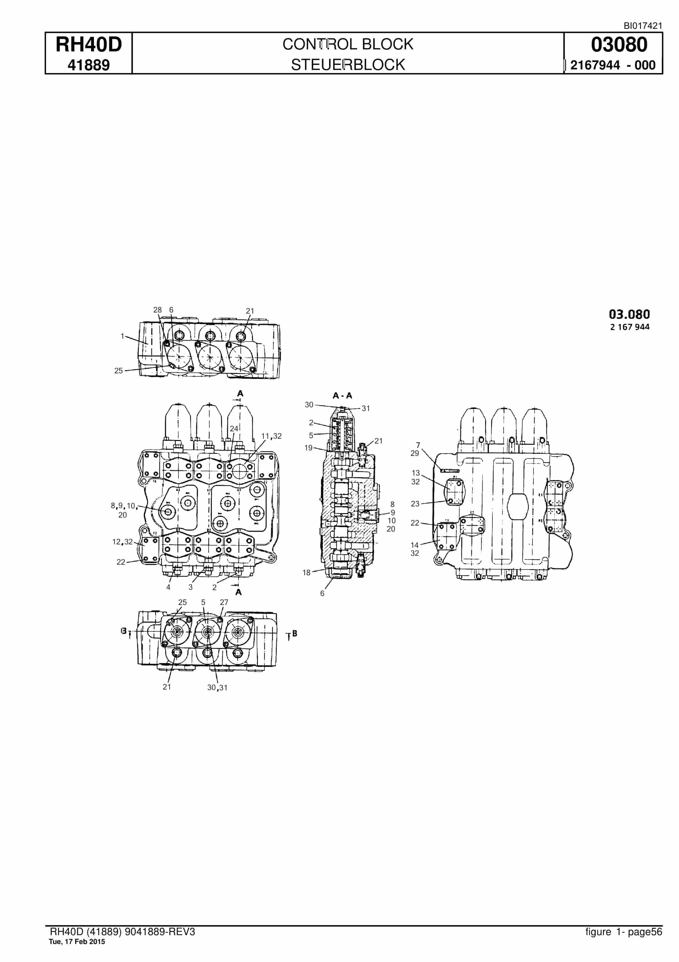 Caterpillar 6015 FS Hydraulic Shovel Spare Parts Manual BI017421-2